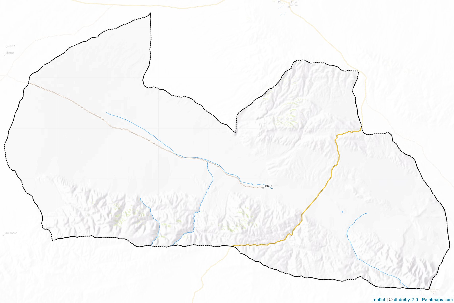 Muestras de recorte de mapas Xaliun (Govi-Altay)-1