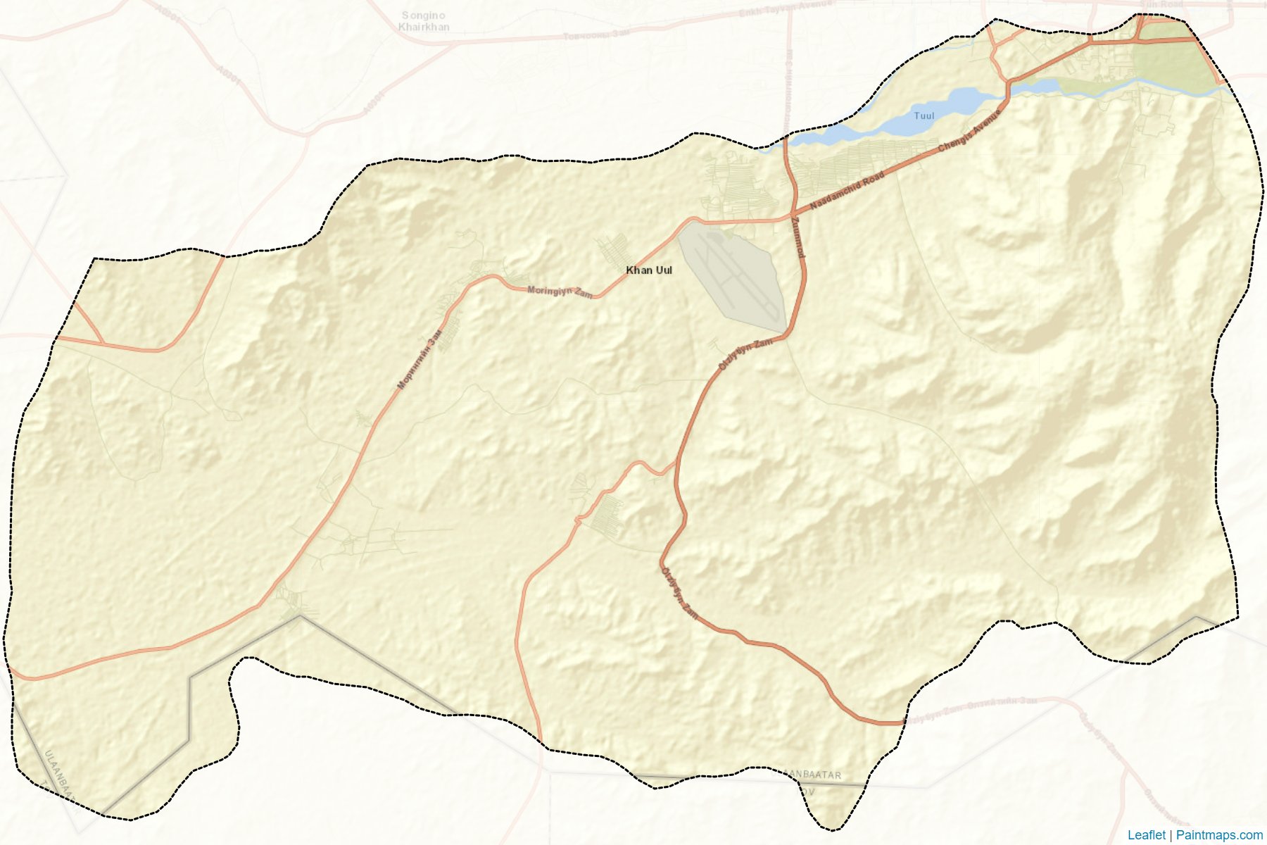 Muestras de recorte de mapas Xan-Uul (Ulaanbaatar)-2