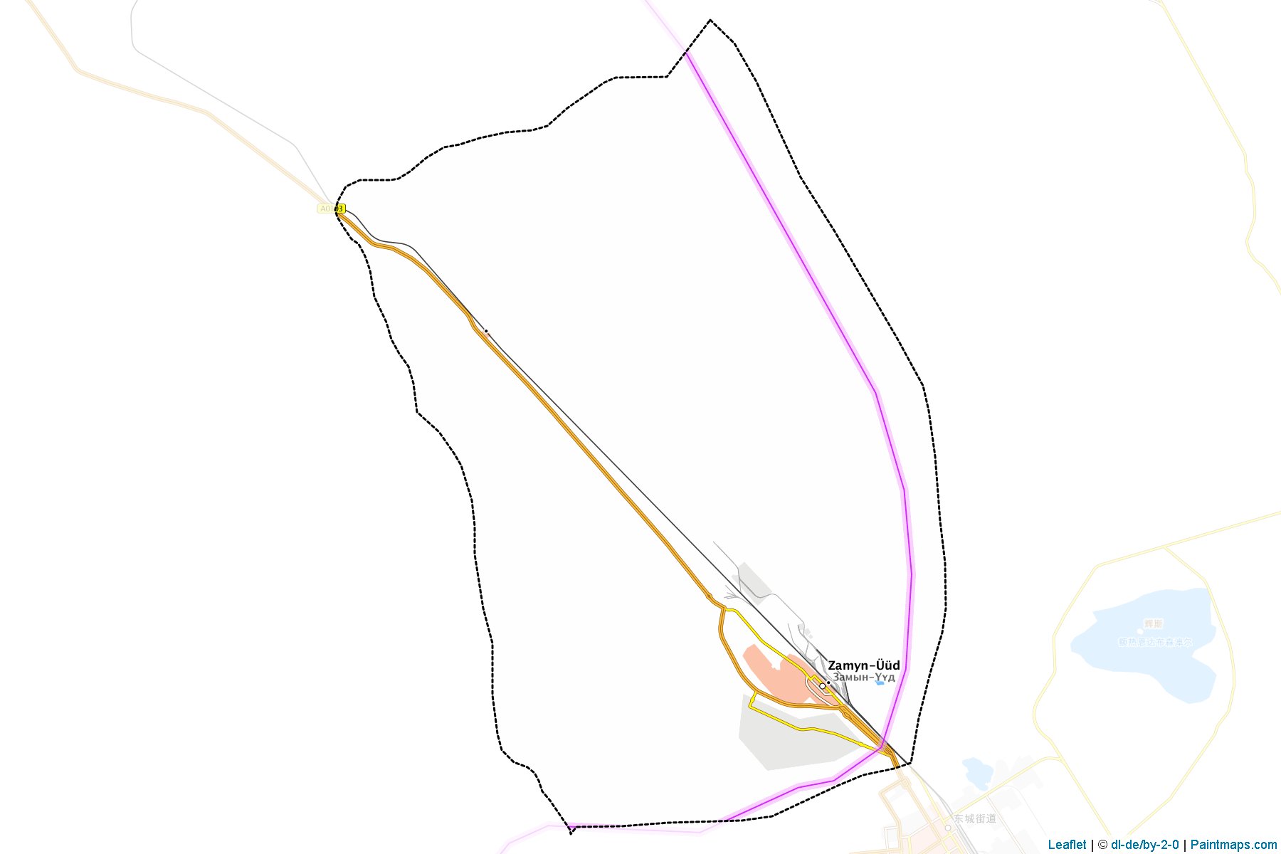 Muestras de recorte de mapas Zamyn U'ud (Dornogovi)-1