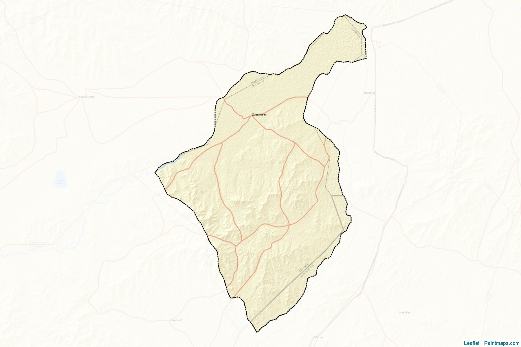 Muestras de recorte de mapas Zu'unburen (Selenge)-2