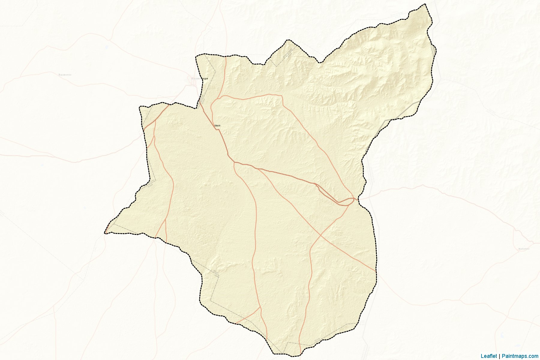 Muestras de recorte de mapas O'lziit (Bayanhongor)-2