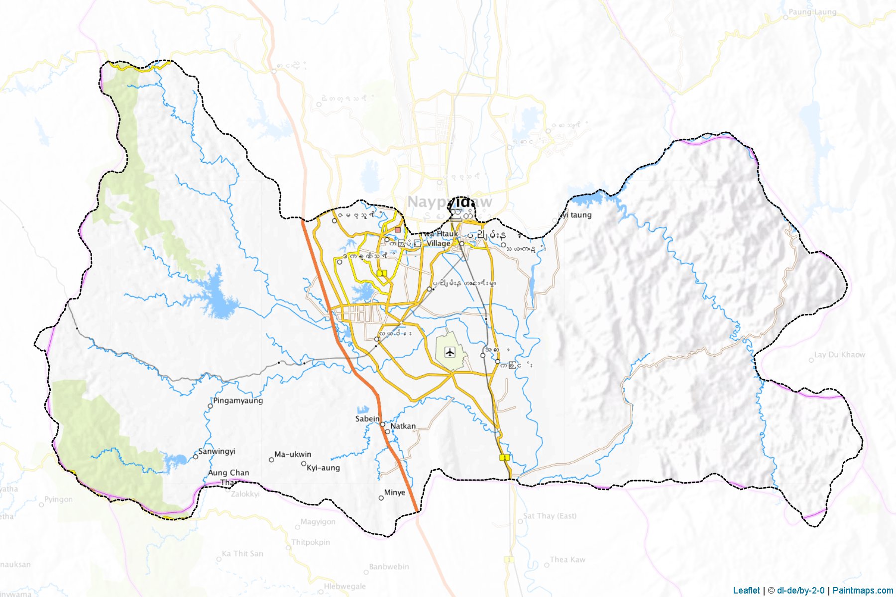 Det Khi Na (Naypyitaw) Haritası Örnekleri-1