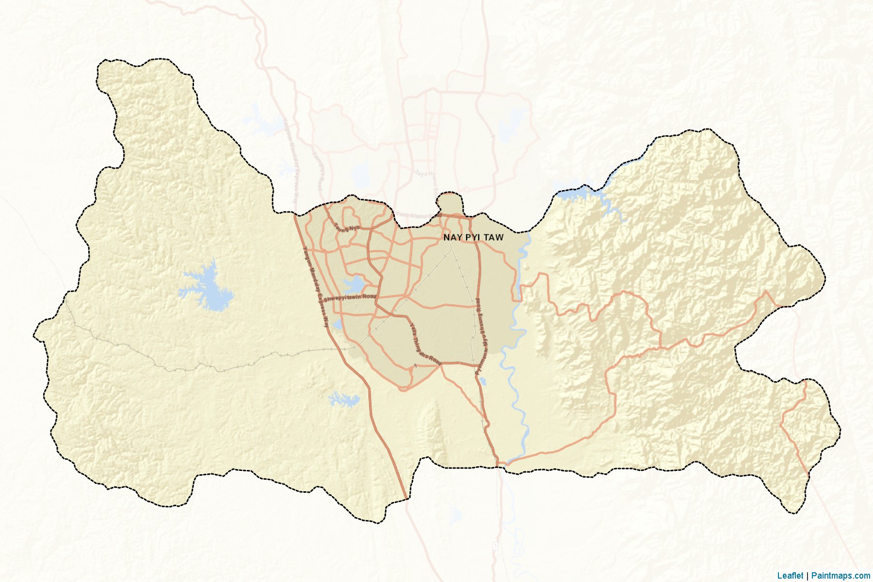 Det Khi Na (Naypyitaw) Haritası Örnekleri-2