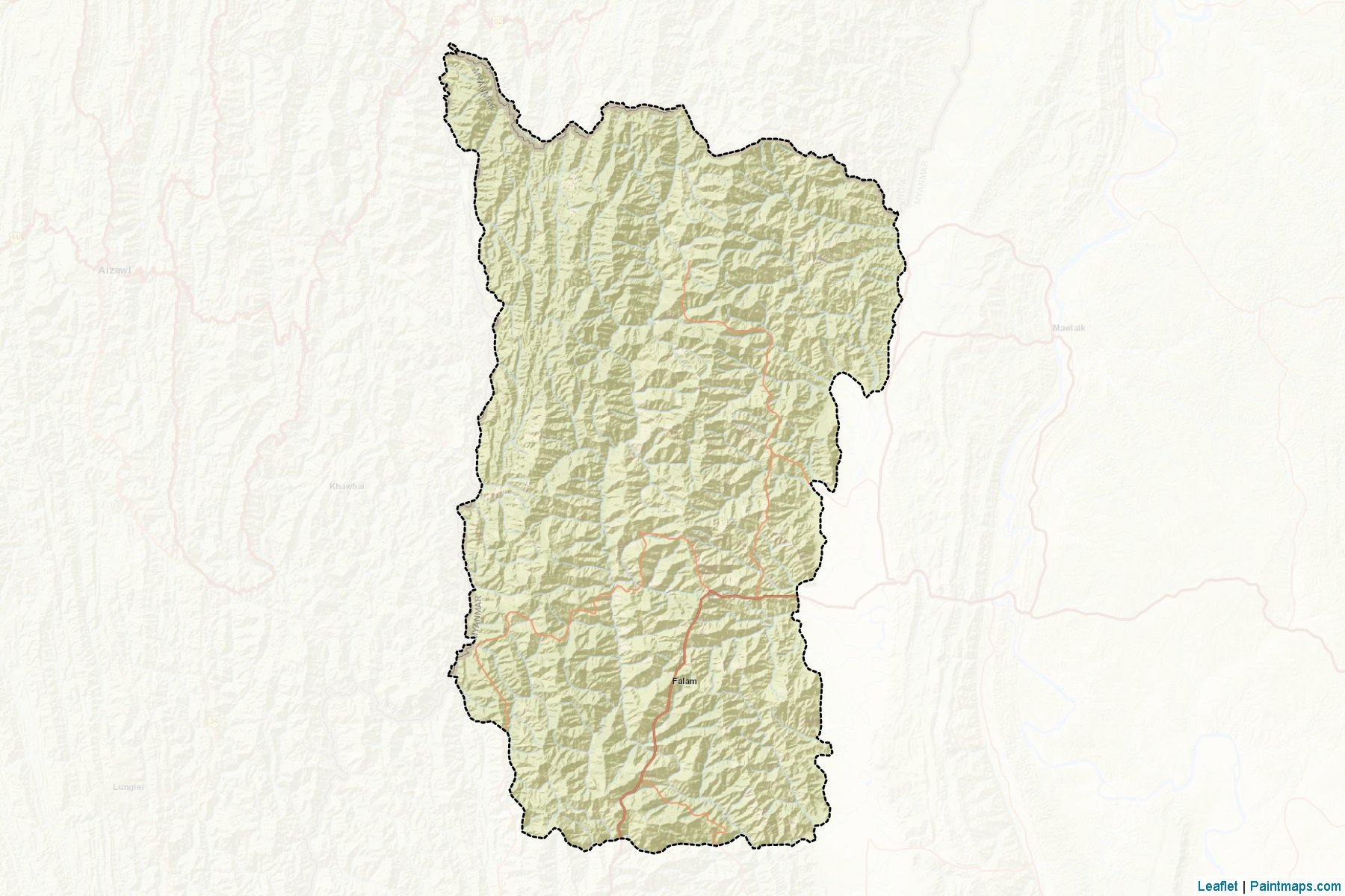 Muestras de recorte de mapas Falam (Chin)-2