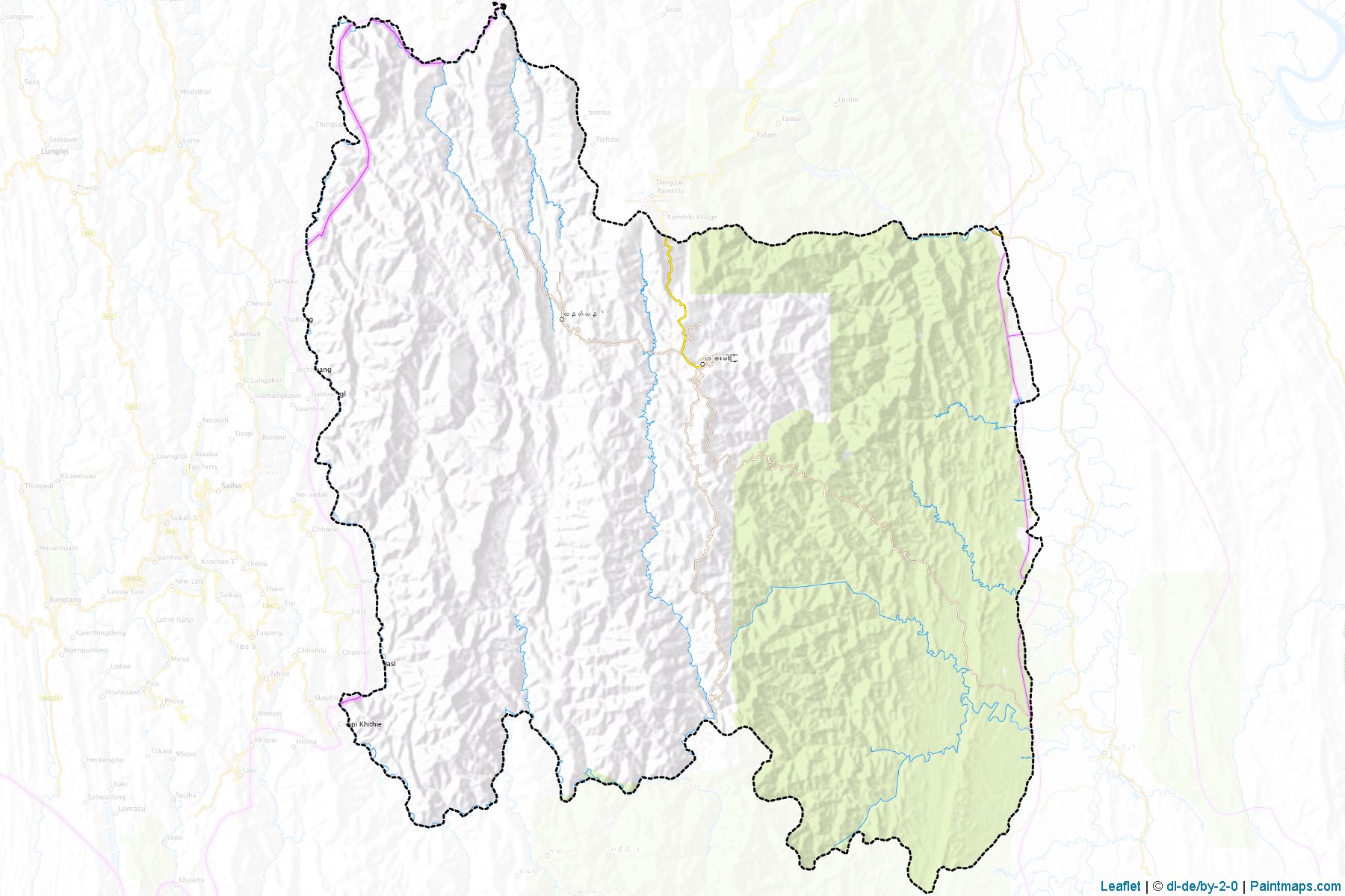 Hakha (Chin State) Map Cropping Samples-1