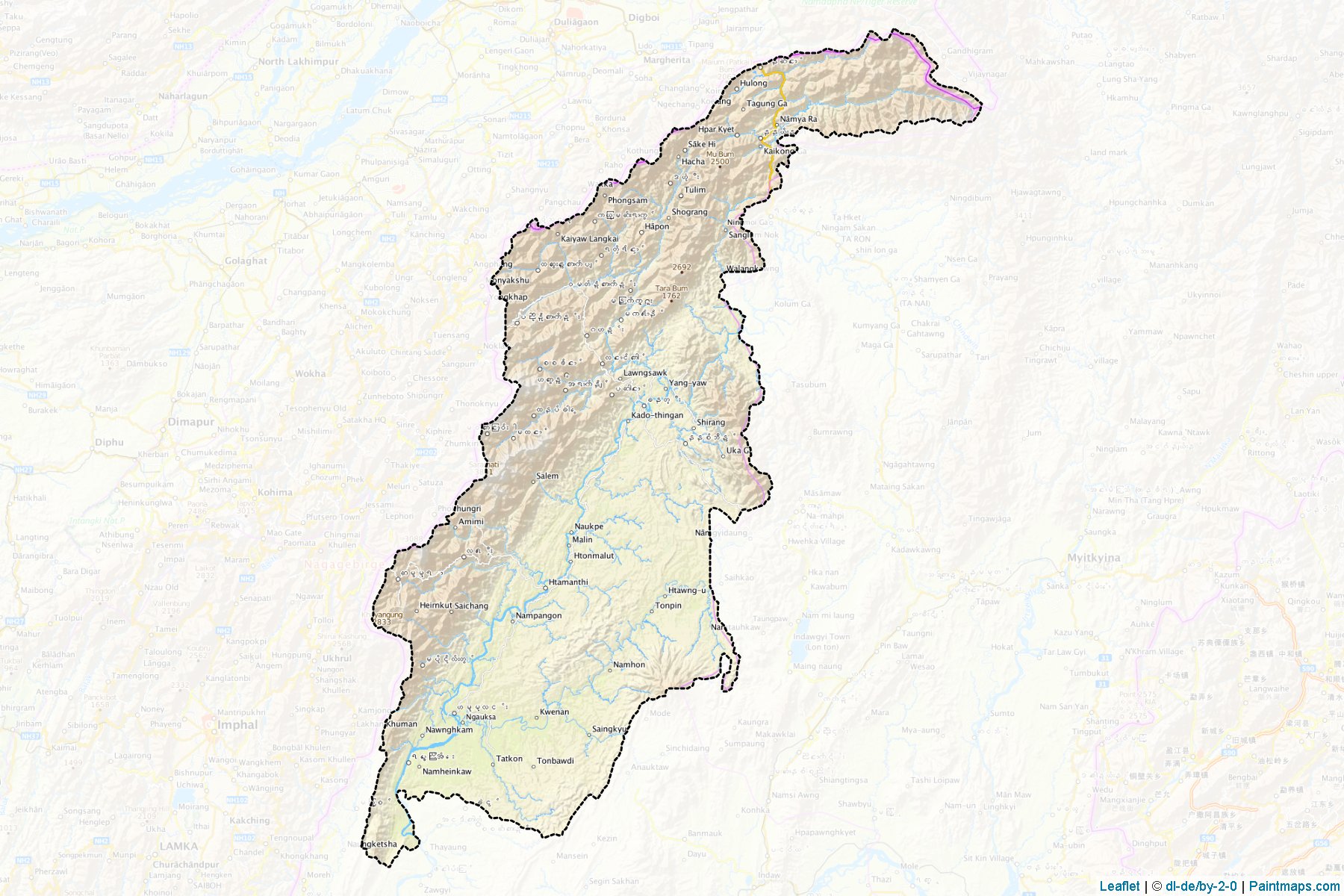 Hkamti (Sagaing) Map Cropping Samples-1