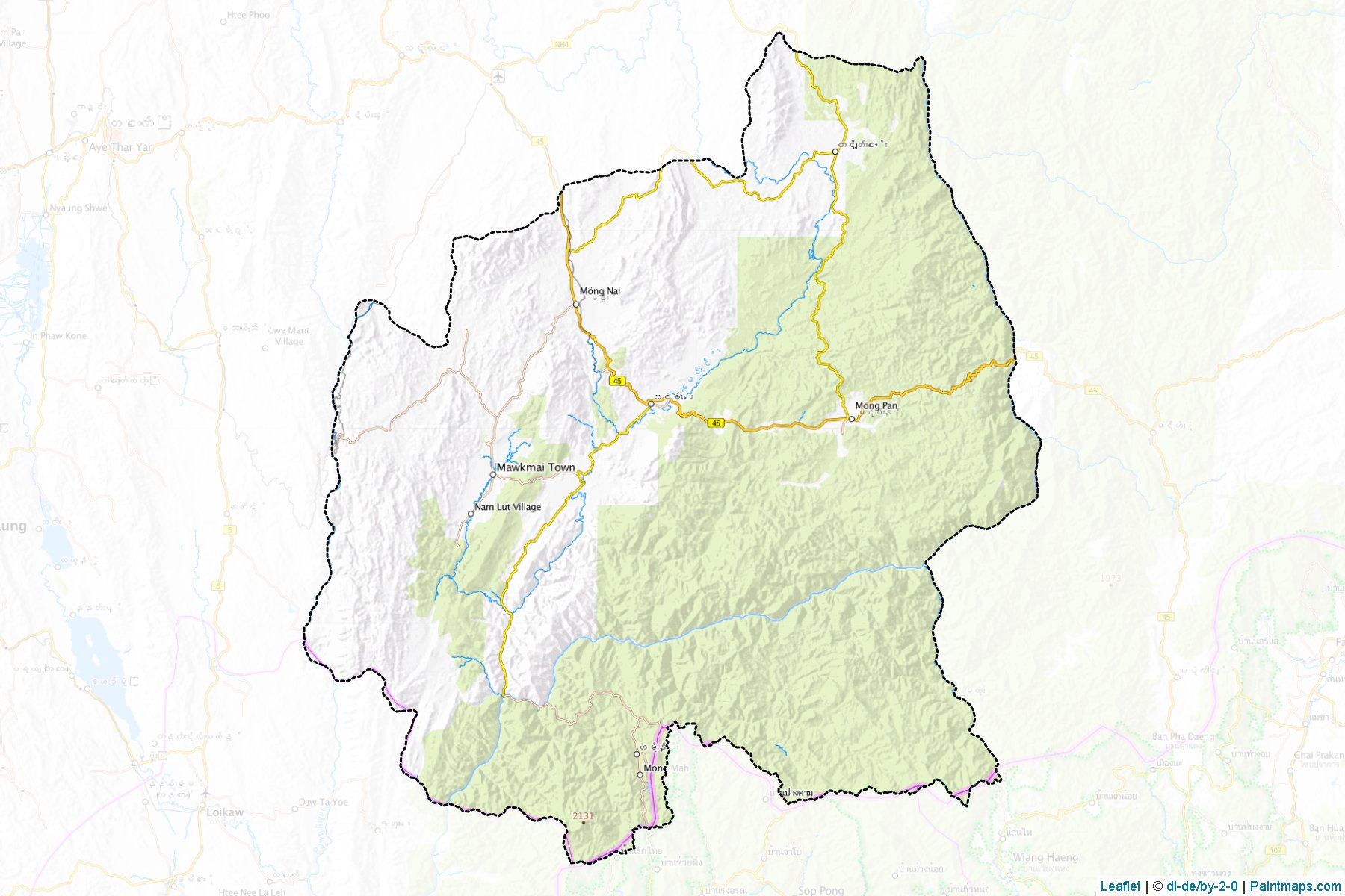 Langkho (Shan State) Map Cropping Samples-1