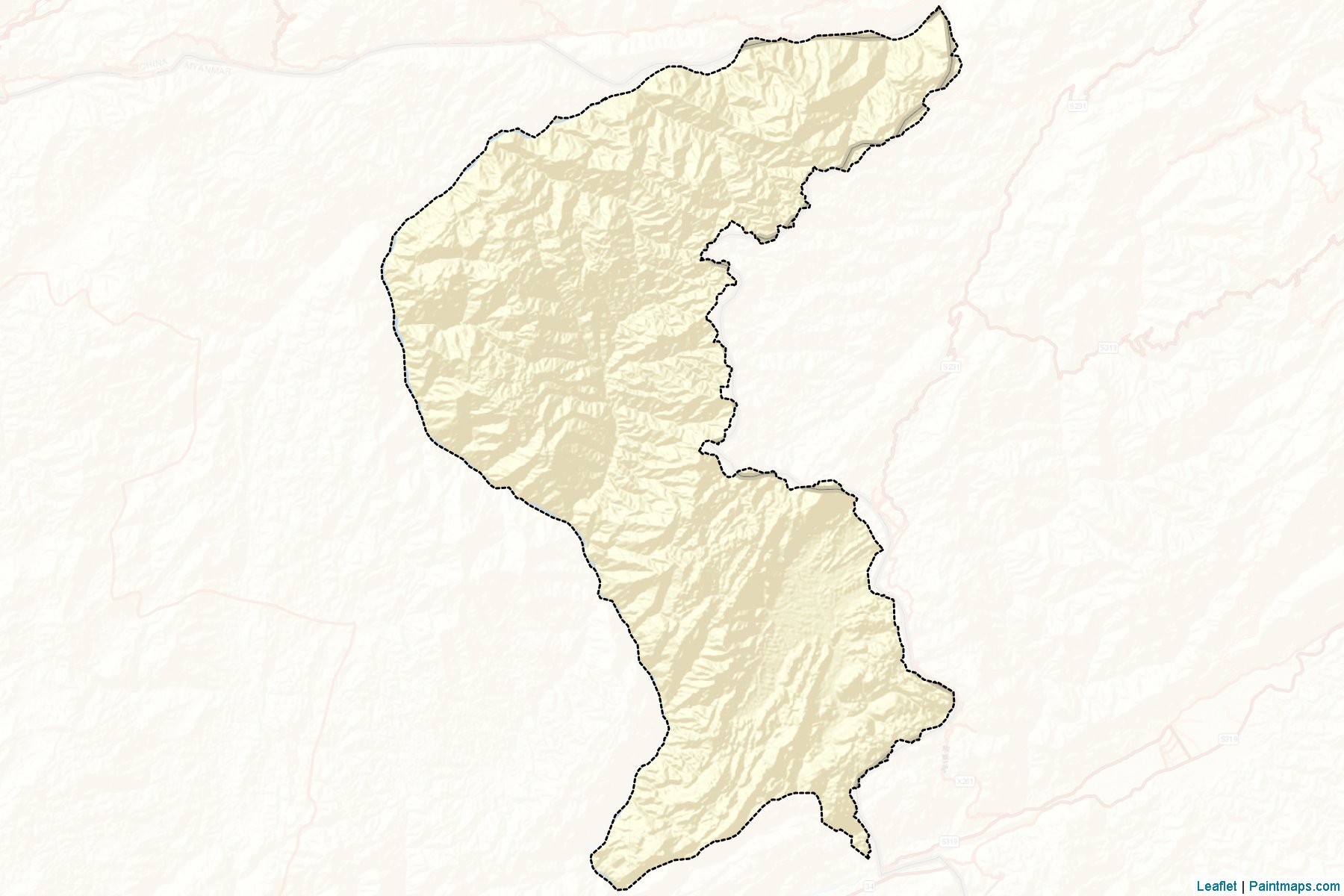 Muestras de recorte de mapas Laukkaing (Shan)-2