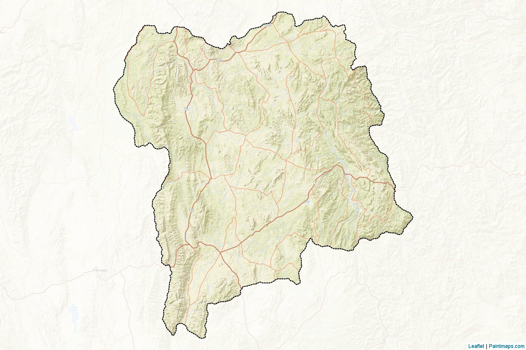 Muestras de recorte de mapas Loilen (Shan)-2