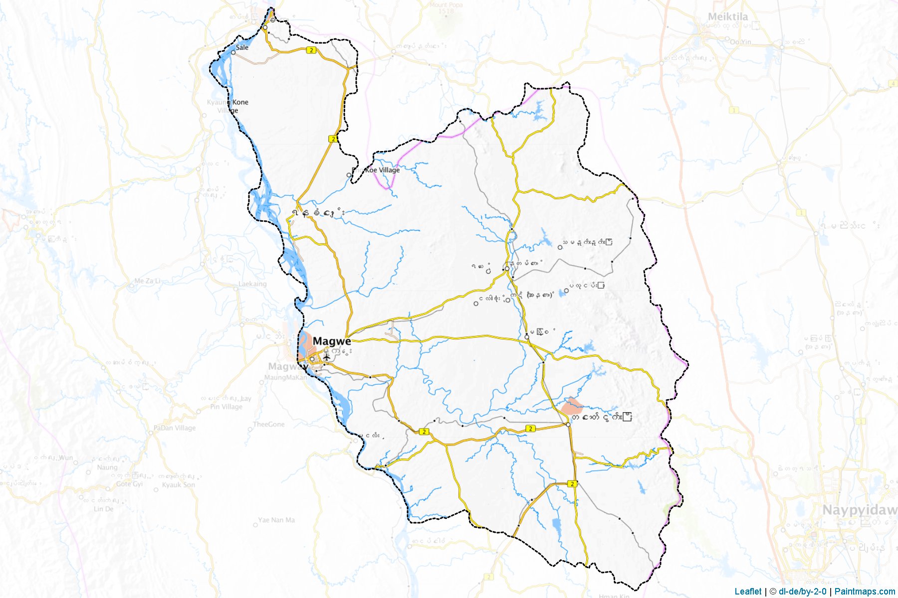 Magway (Magway) Map Cropping Samples-1