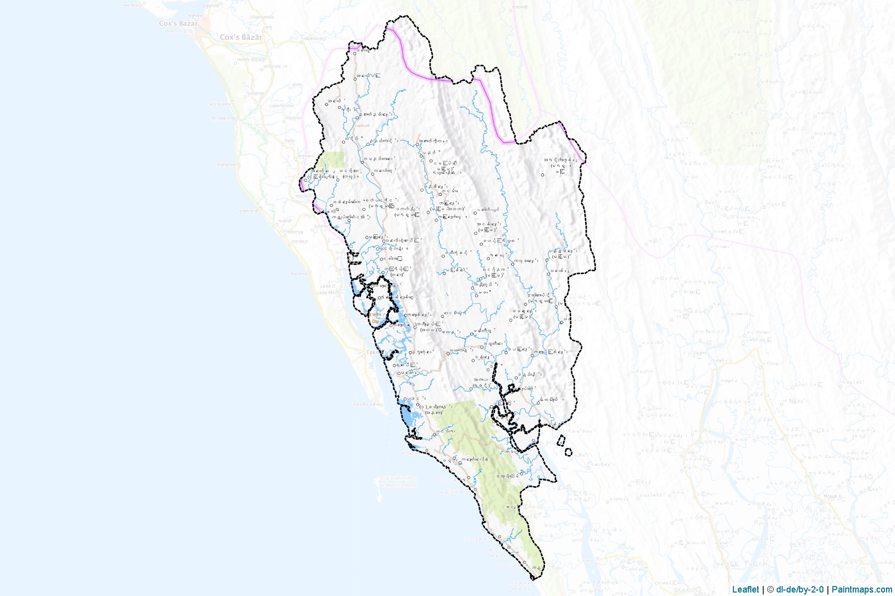 Maungdaw (Rakhine Eyaleti) Haritası Örnekleri-1