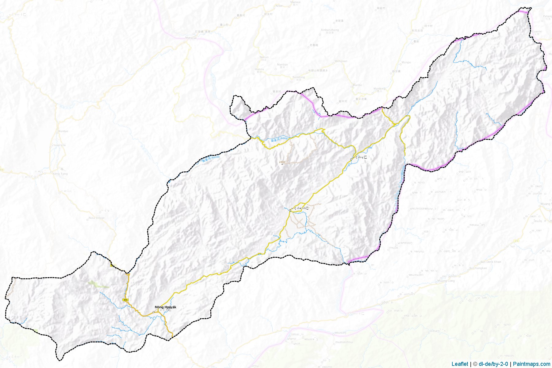 Monghpyak (Shan State) Haritası Örnekleri-1