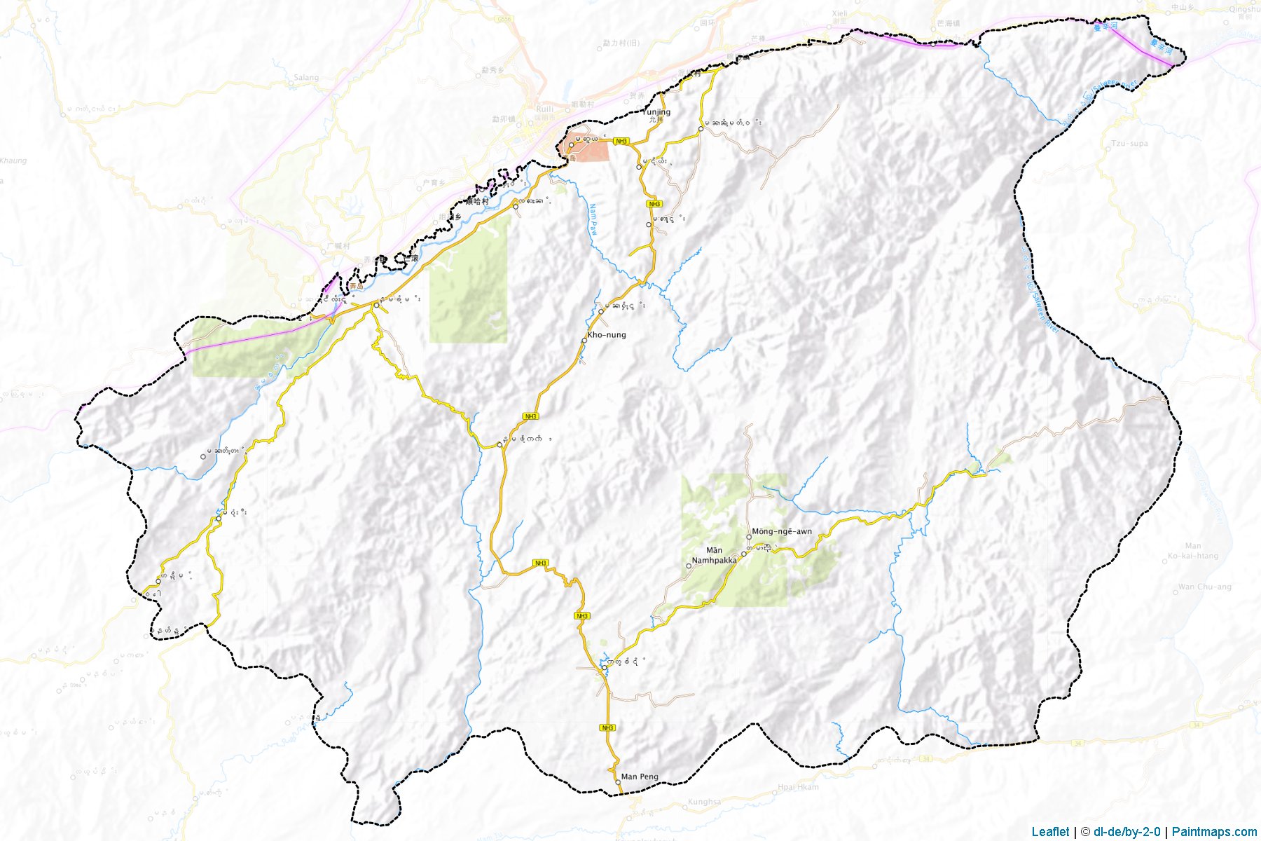 Muse (Shan State) Haritası Örnekleri-1