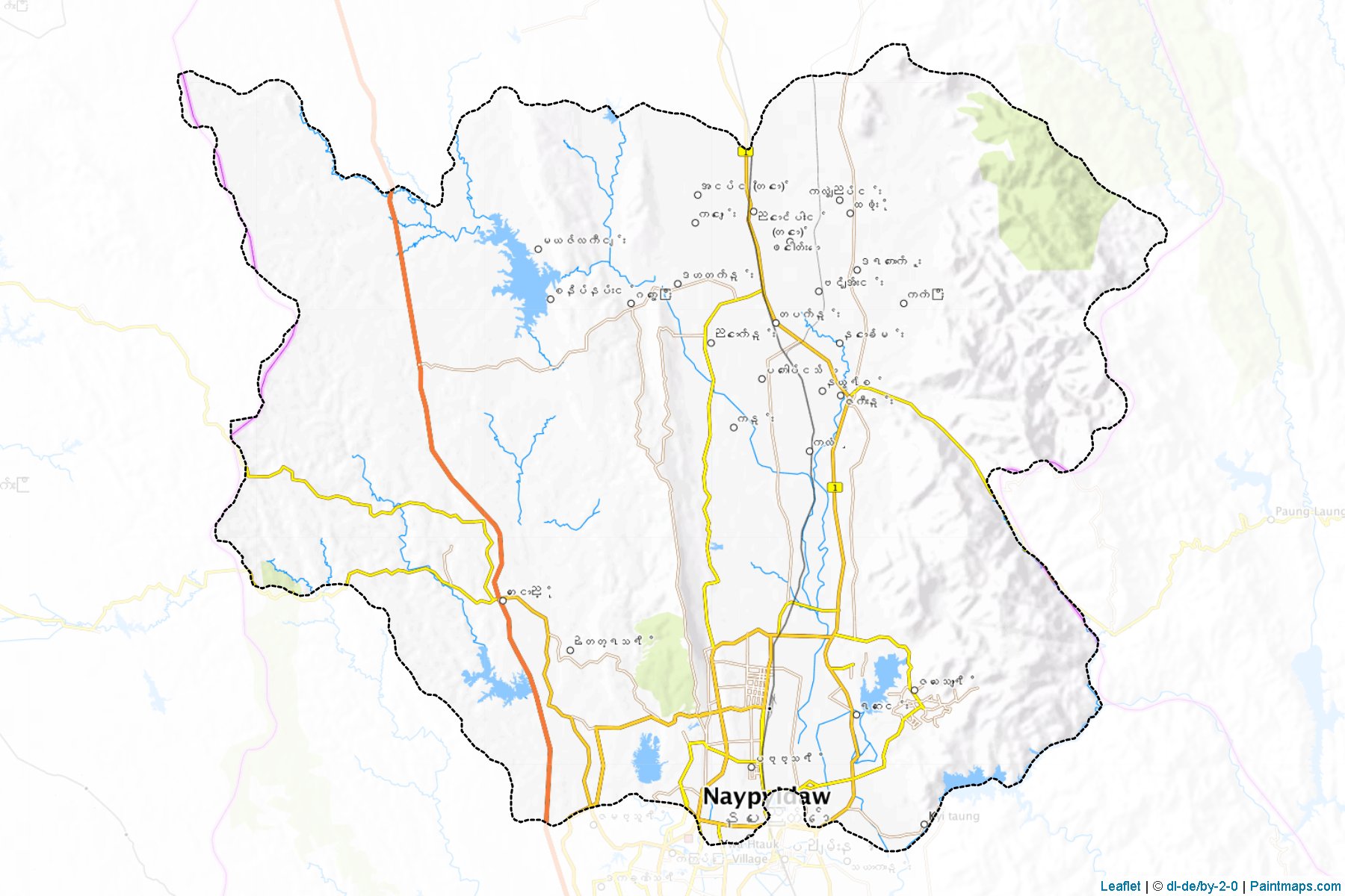 Oke Ta Ra (Naypyitaw) Haritası Örnekleri-1