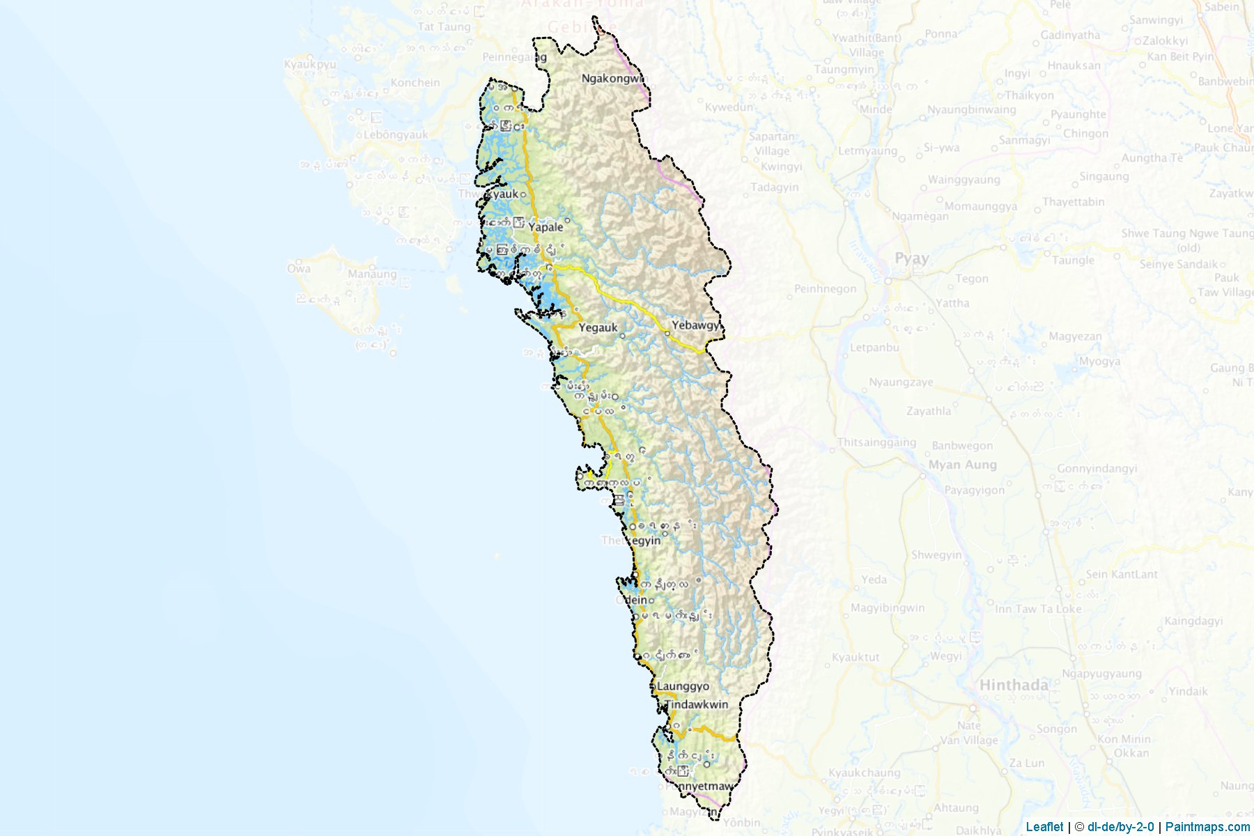 Thandwe (Rakhine State) Map Cropping Samples-1