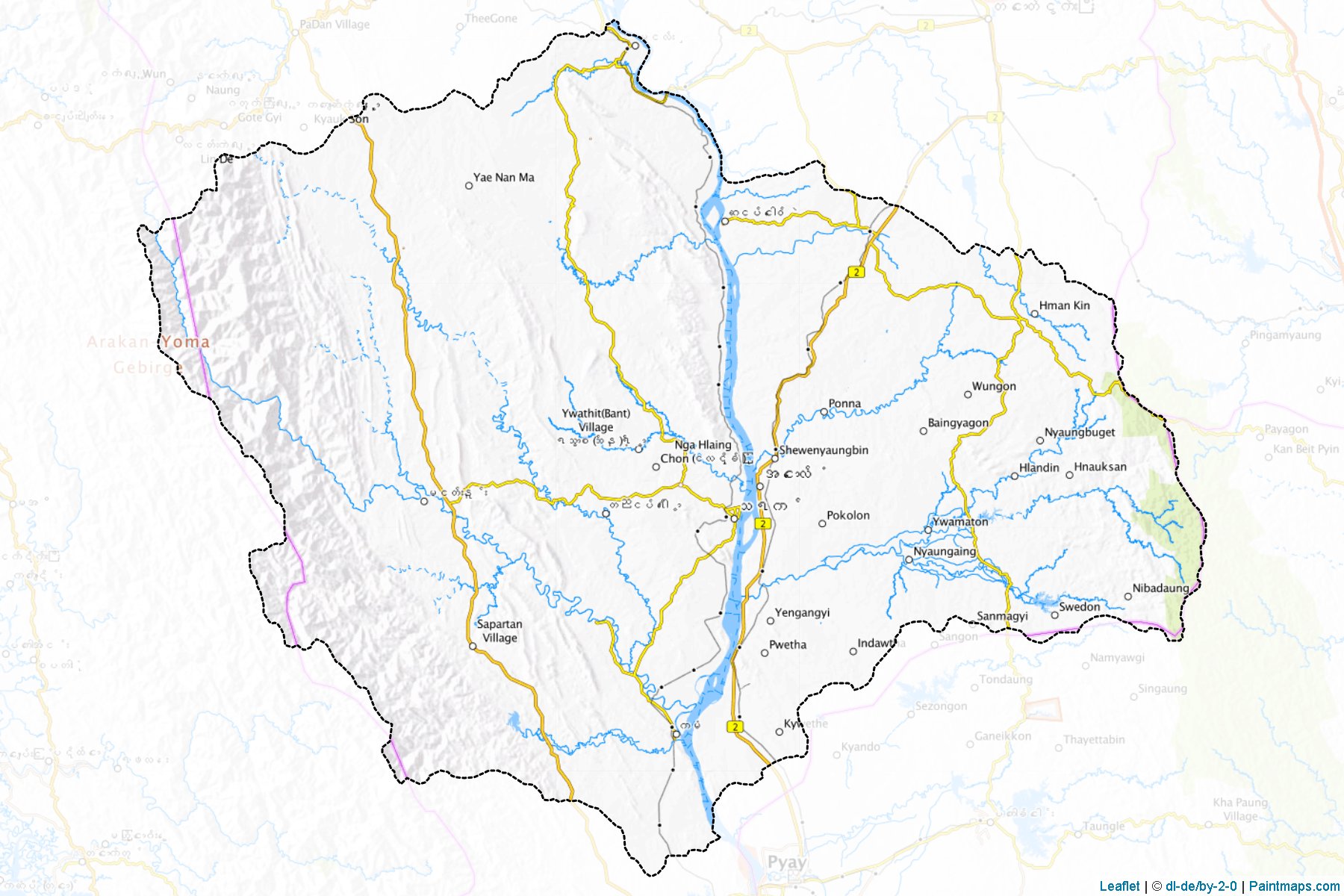 Thayet (Magway Bölgesi) Haritası Örnekleri-1