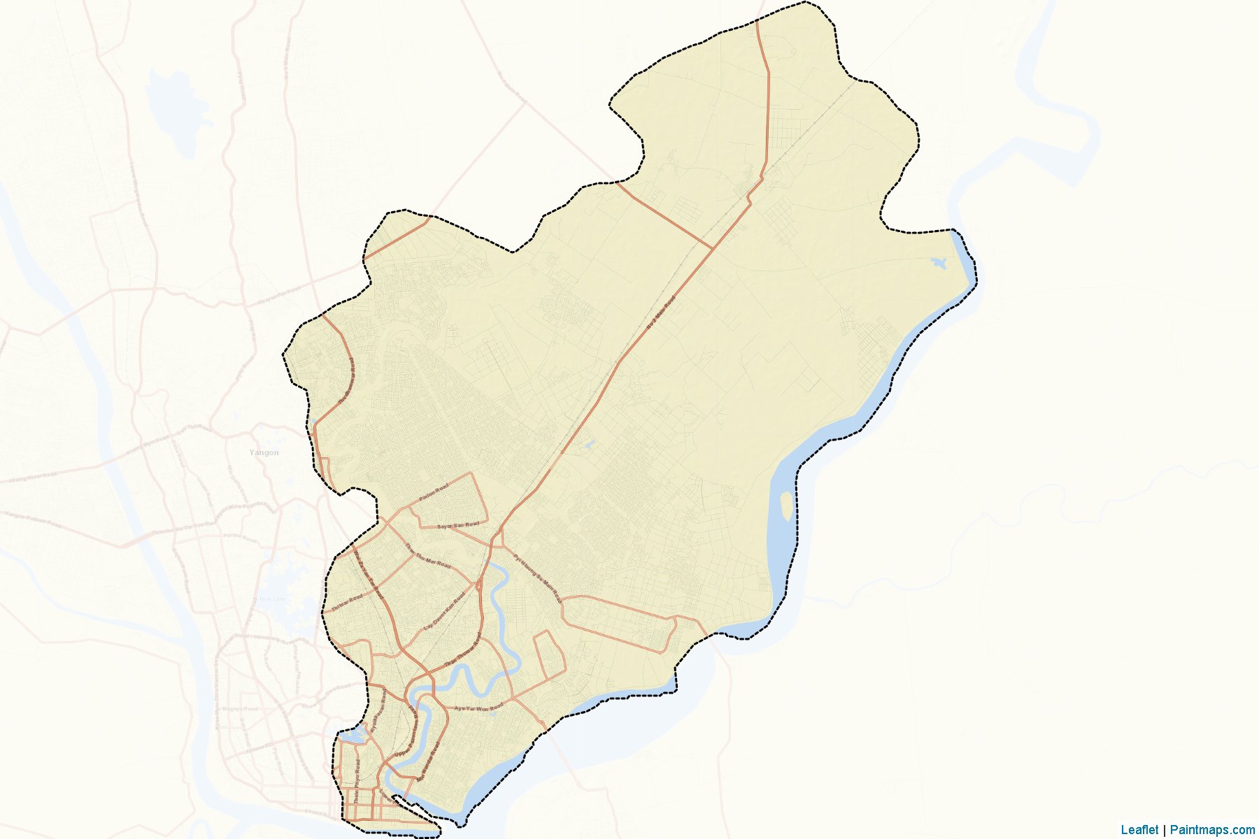 Yangon East (Yangon) Map Cropping Samples-2