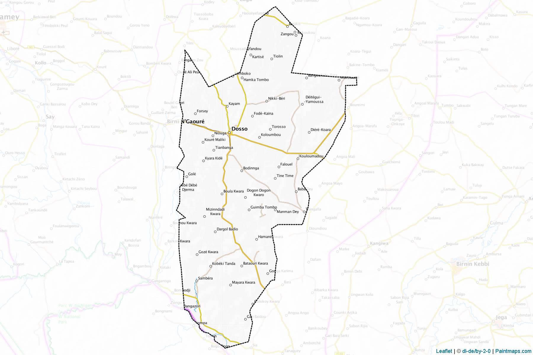 Muestras de recorte de mapas Dosso (Dosso)-1