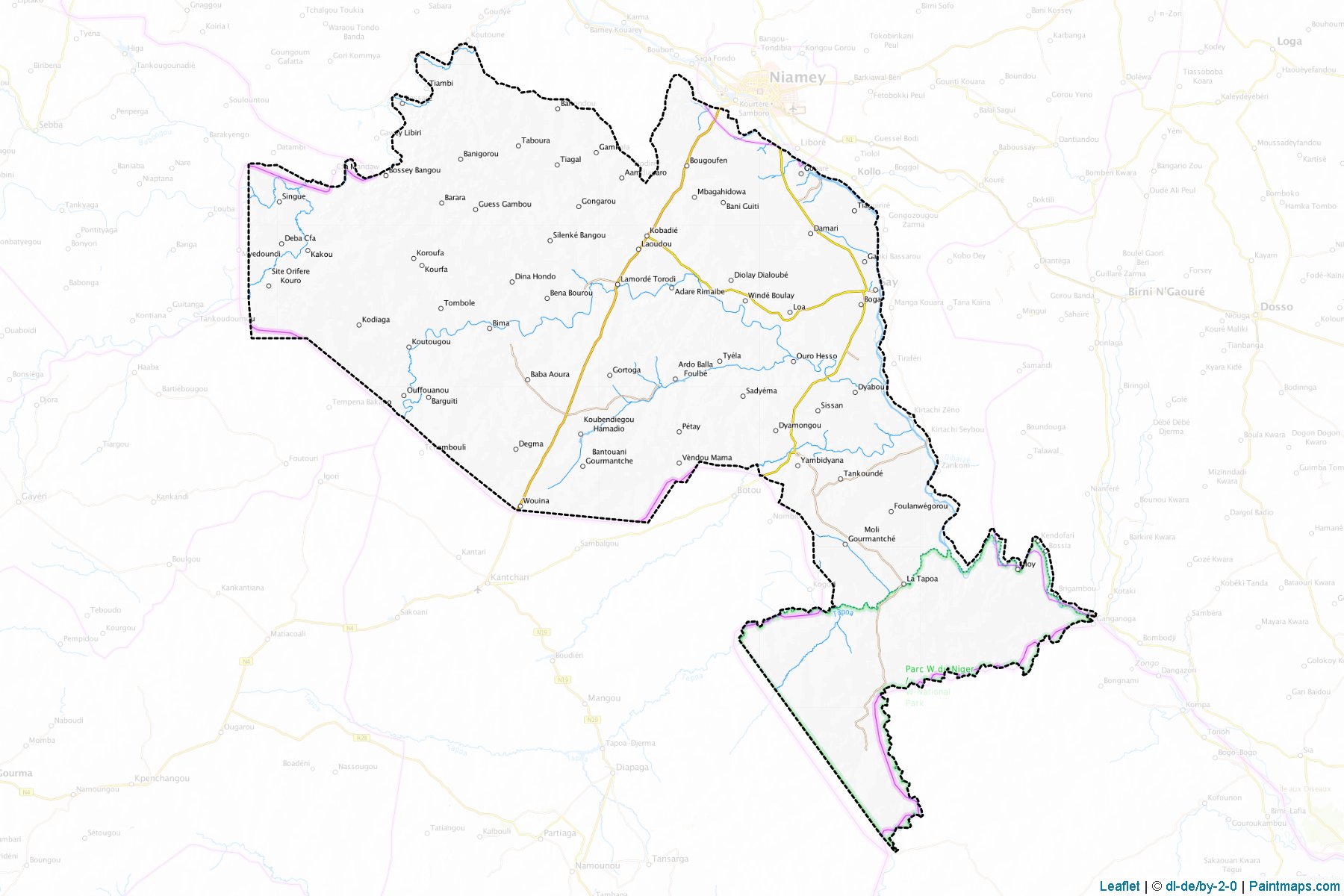 Muestras de recorte de mapas Say (Tillabéri)-1