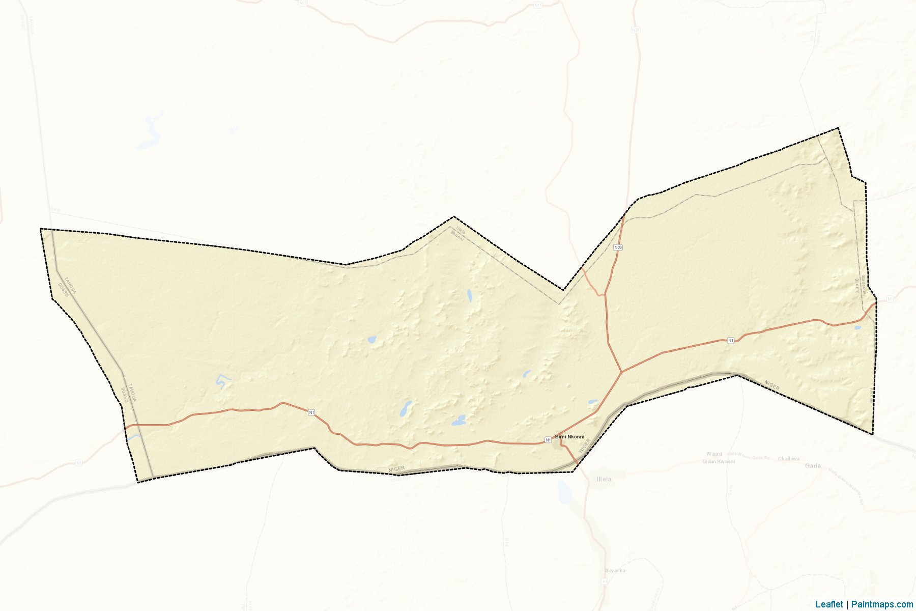 Muestras de recorte de mapas Birni N'Konni (Tahoua)-2