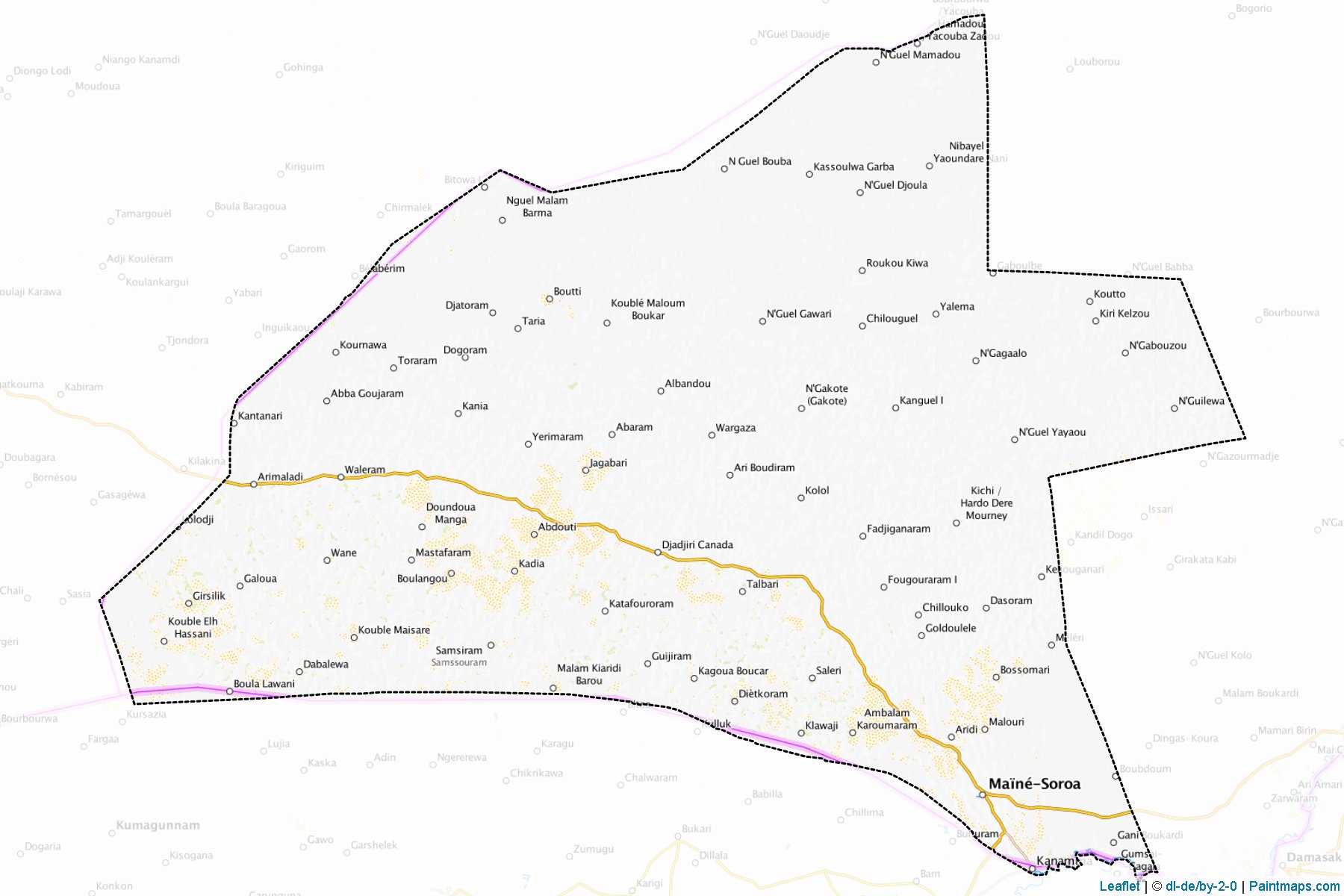 Muestras de recorte de mapas Maine-Soroa (Diffa)-1