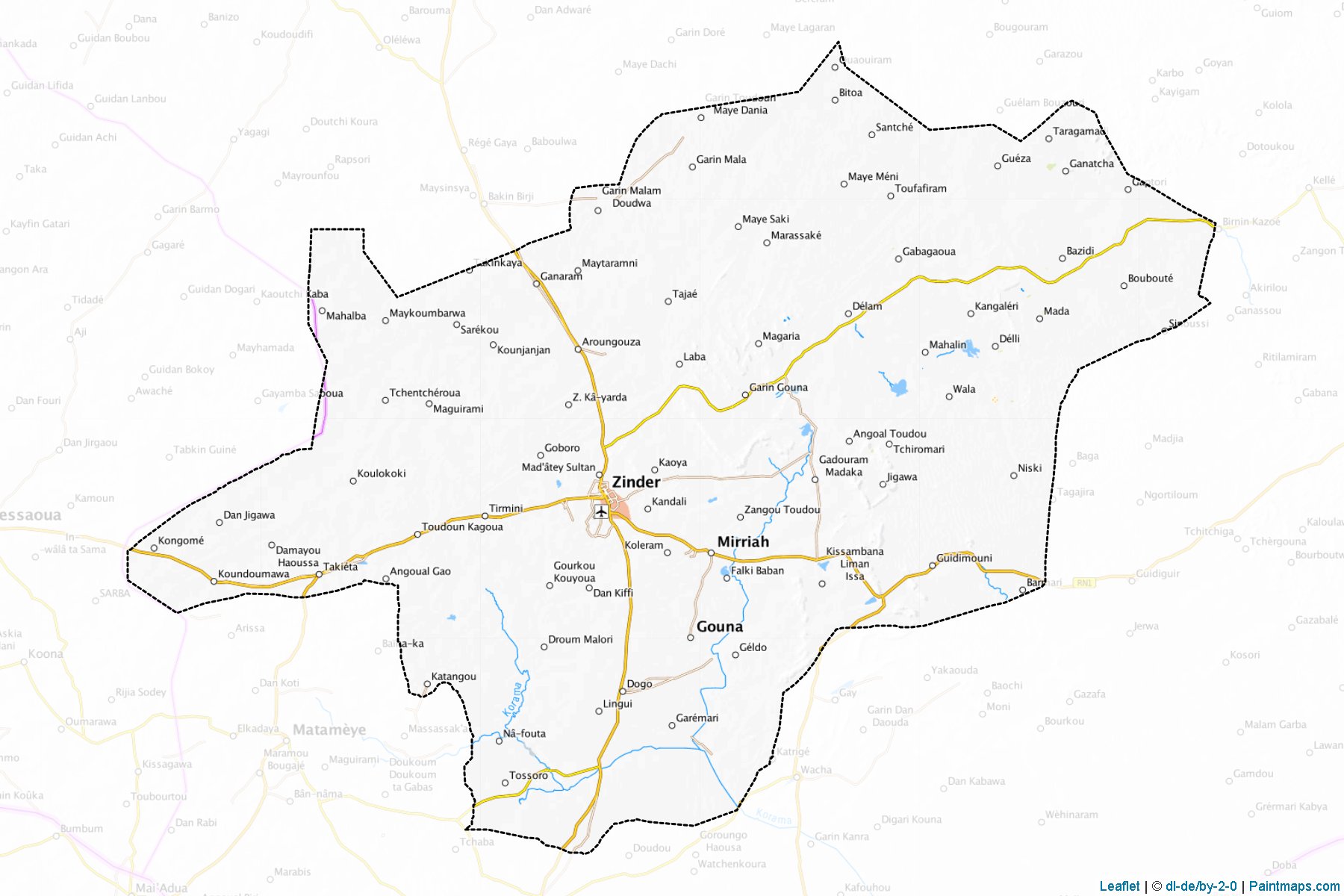 Muestras de recorte de mapas Miria (Zinder)-1