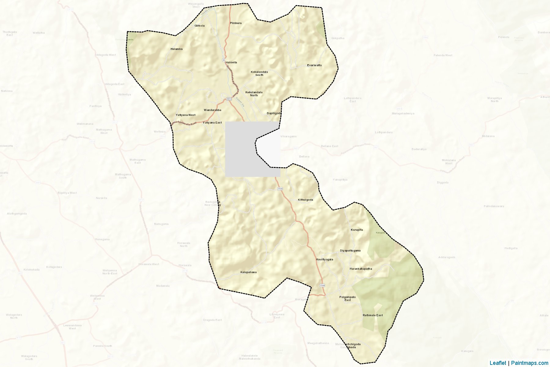 Muestras de recorte de mapas Agalawatta (Kaḷutara)-2