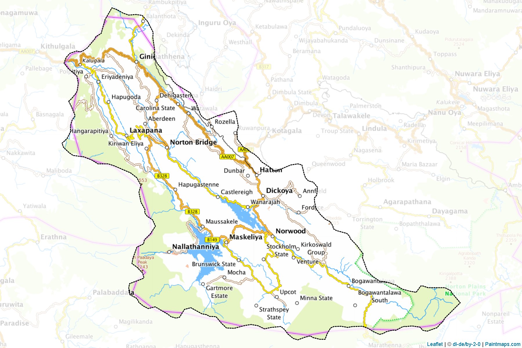 Ambagamuwa (Nuwaya Eliya District) Haritası Örnekleri-1