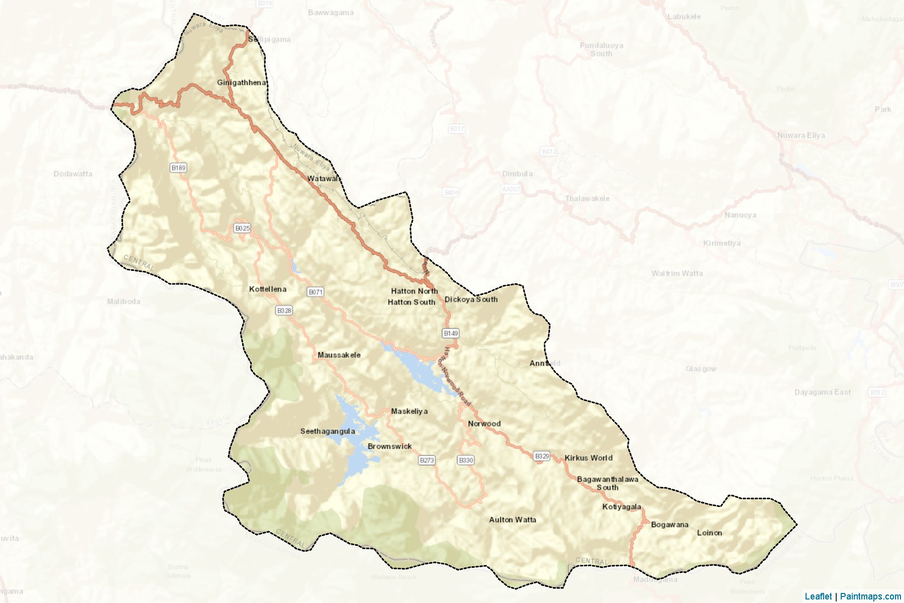 Ambagamuwa (Nuwaya Eliya District) Haritası Örnekleri-2