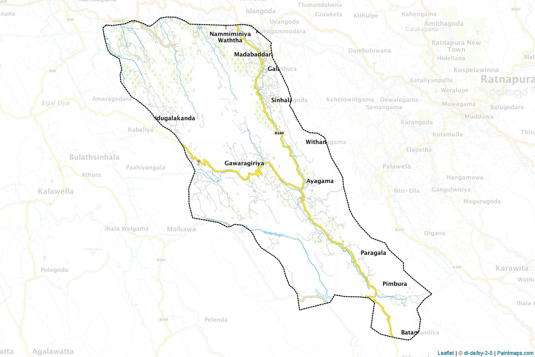 Muestras de recorte de mapas Ayagama (Ratnapura)-1