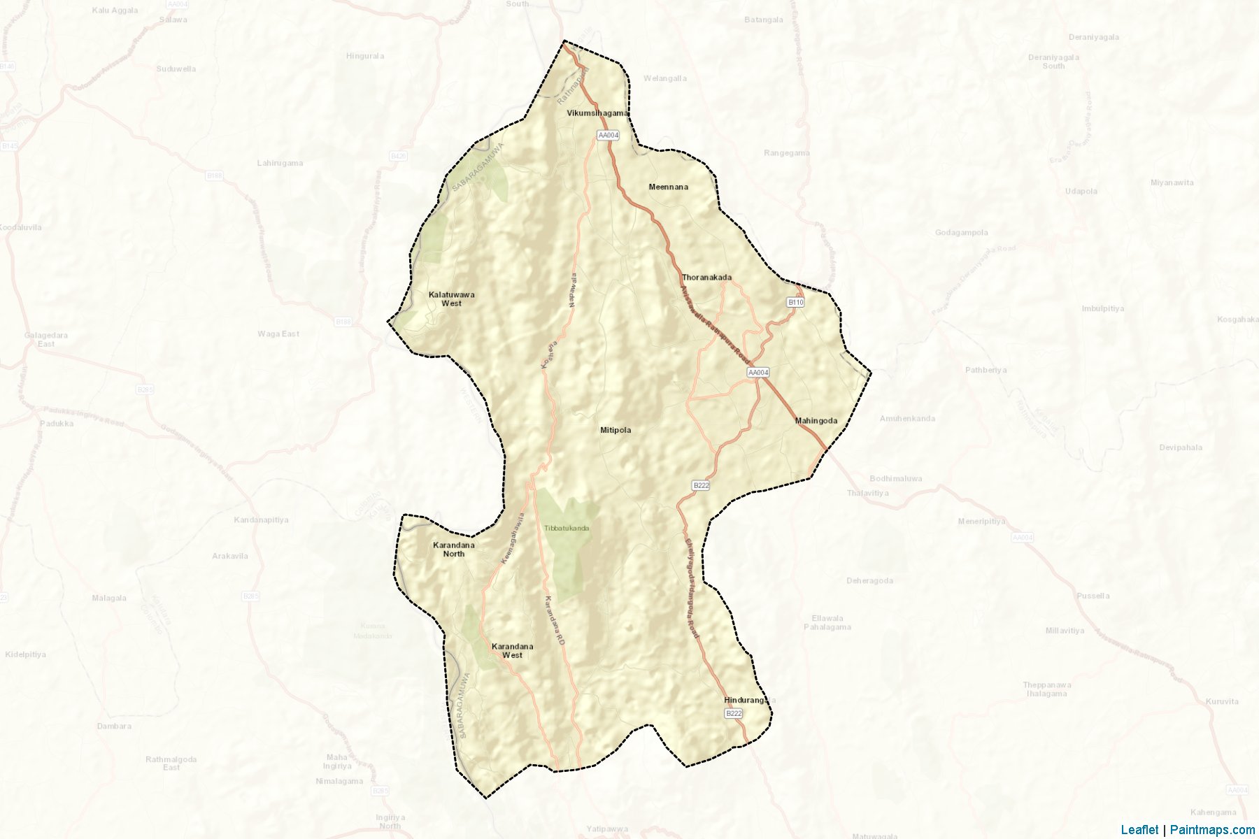 Muestras de recorte de mapas Eheliyagoda (Ratnapura)-2