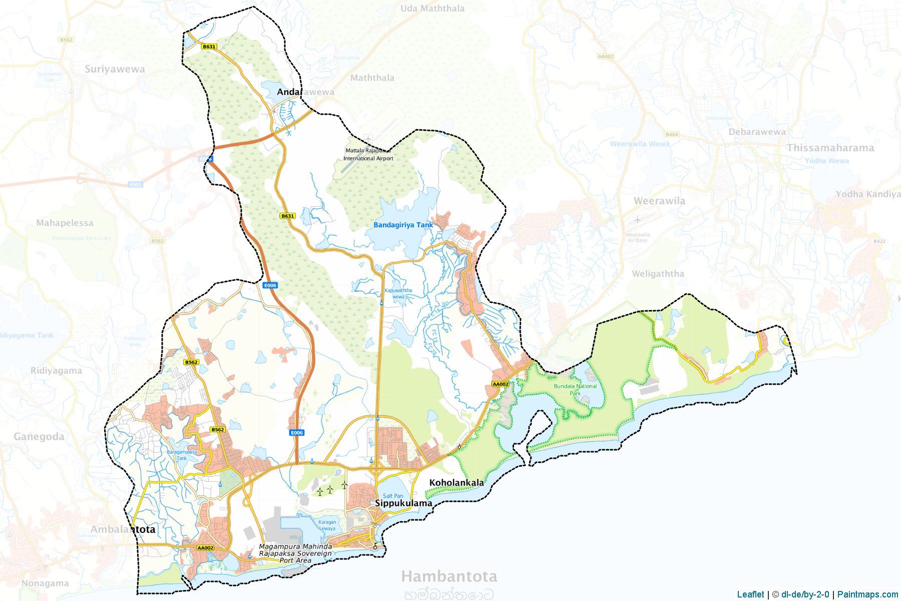 Hambantota (Hambantota) Map Cropping Samples-1