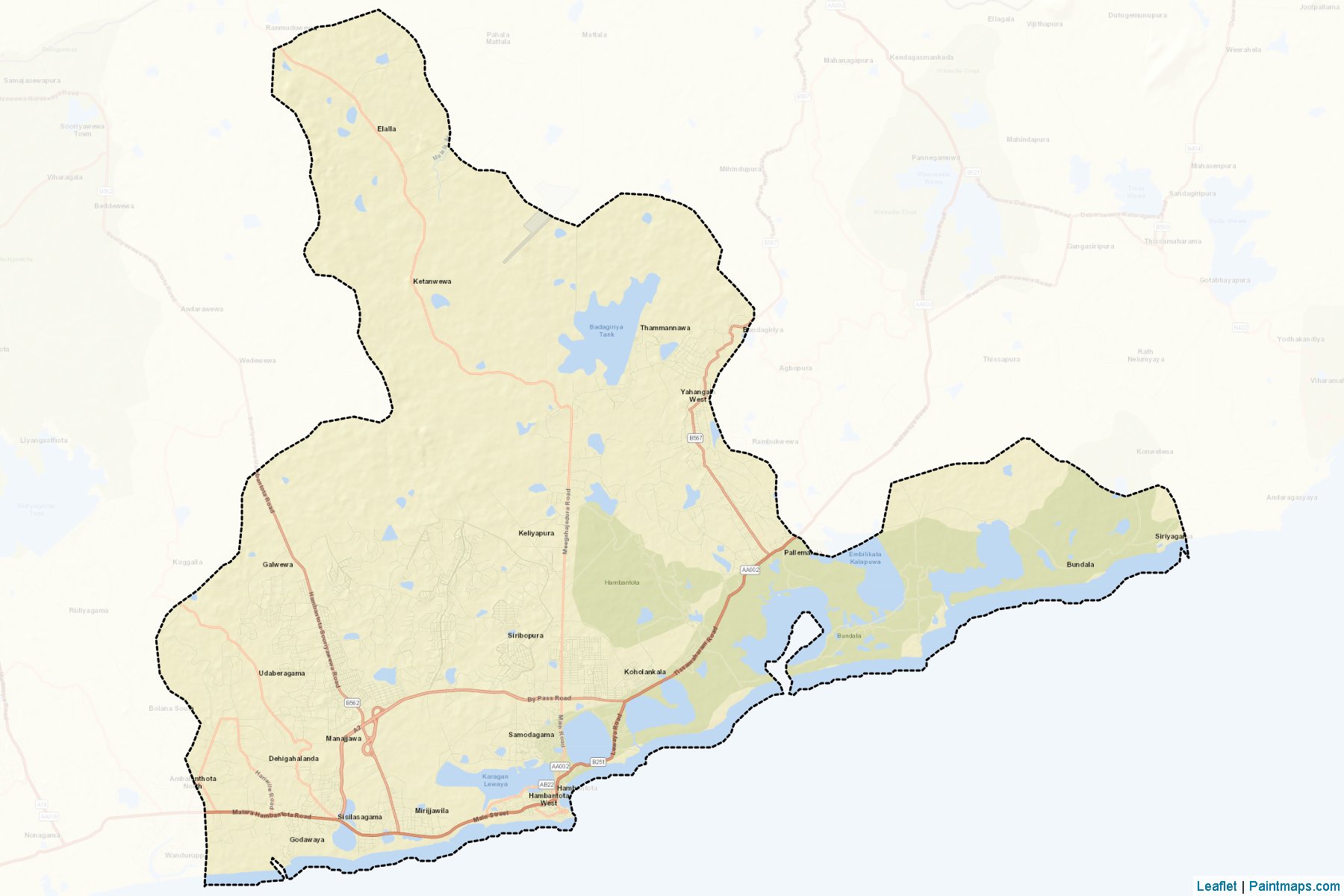 Hambantota (Hambantota) Map Cropping Samples-2