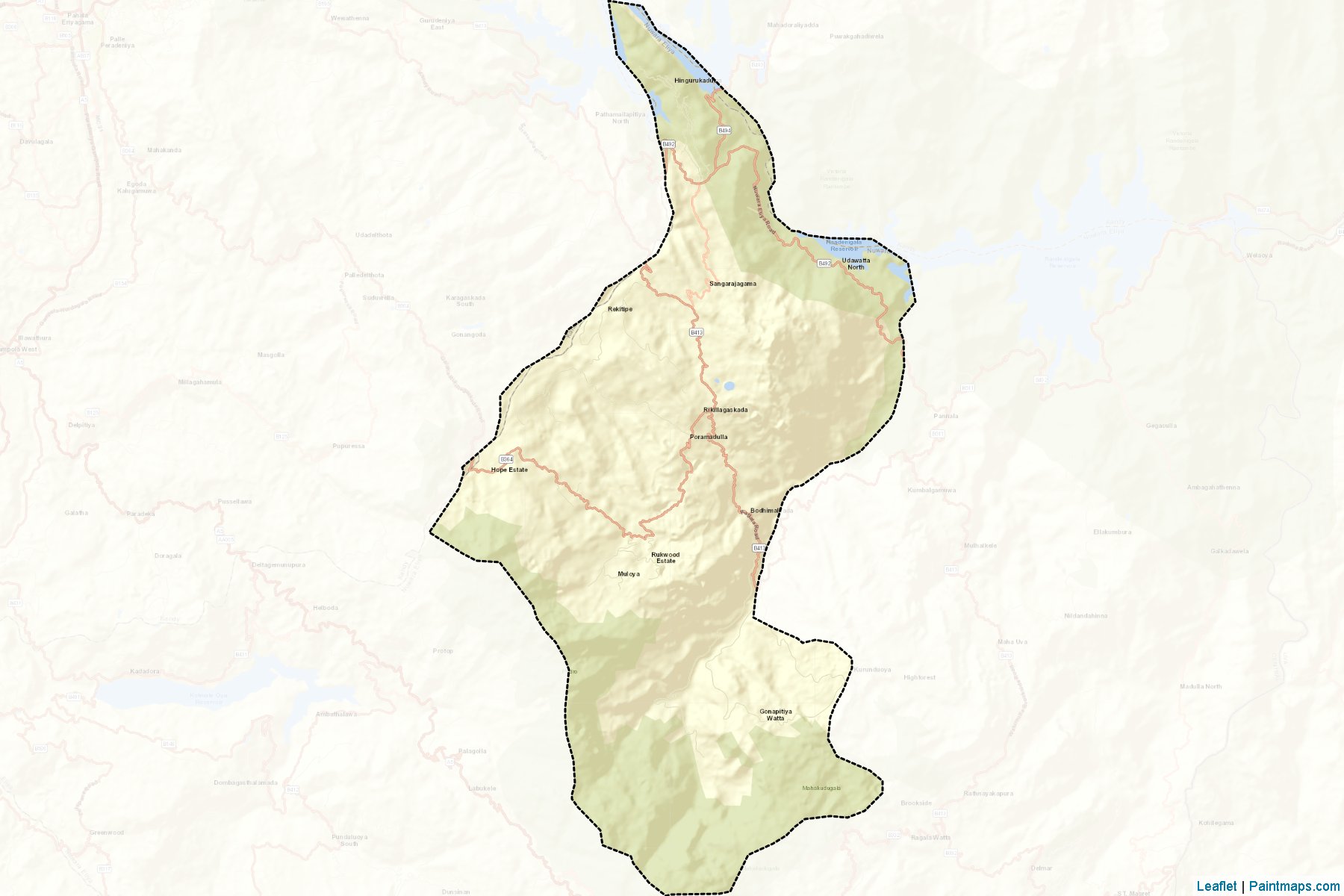 Hanguranketha (Nuwaya Eliya District) Haritası Örnekleri-2