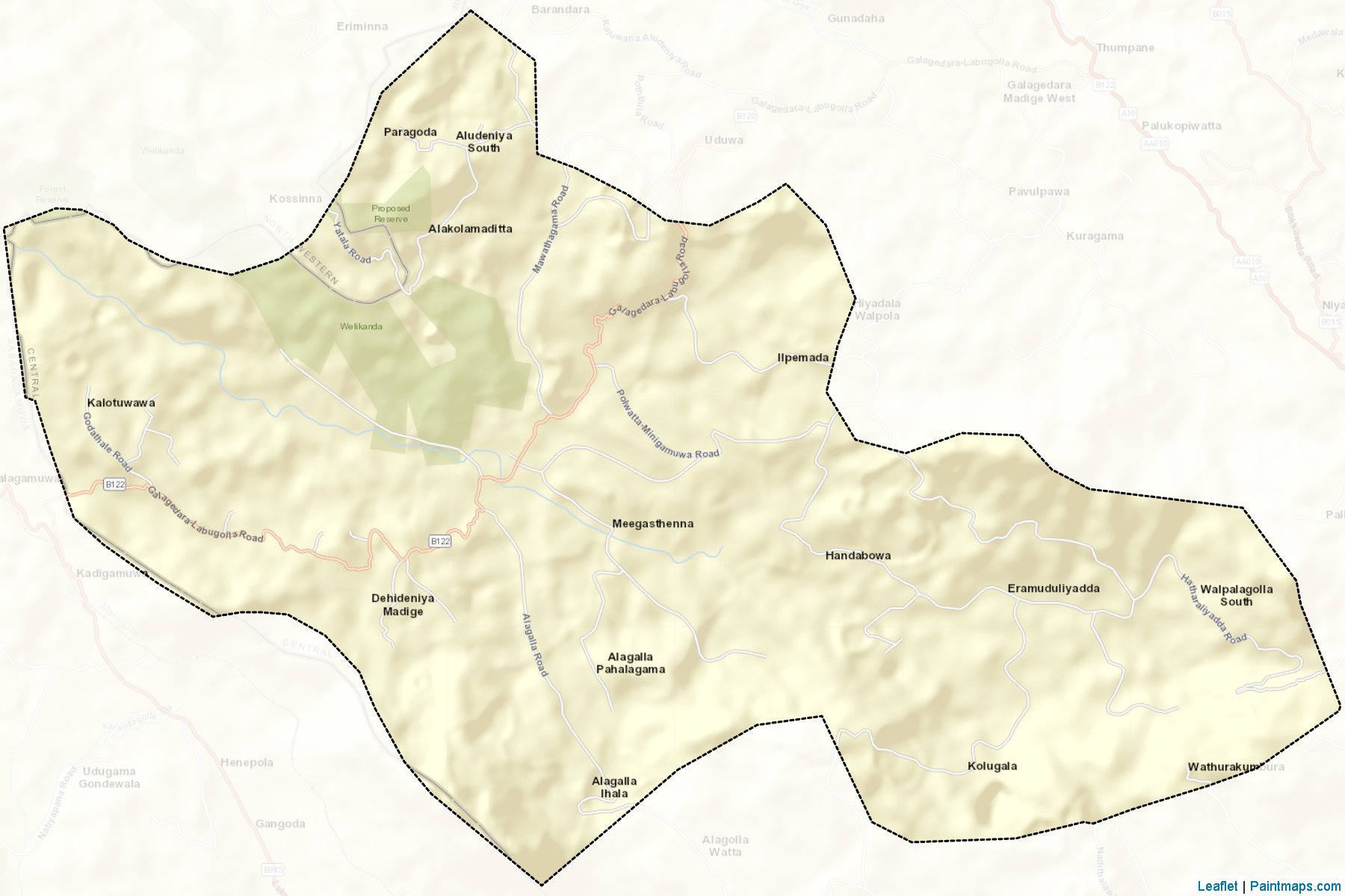 Muestras de recorte de mapas Hatharaliyadda (Mahanuvara)-2