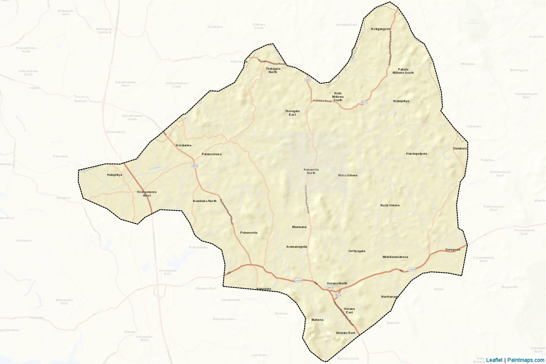 Horana (Kalutara District) Haritası Örnekleri-2