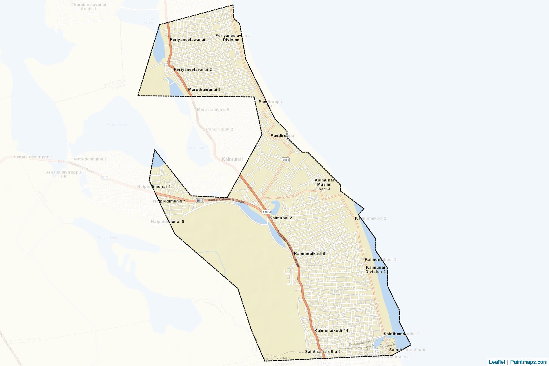 Kalmunai (Ampara) Map Cropping Samples-2