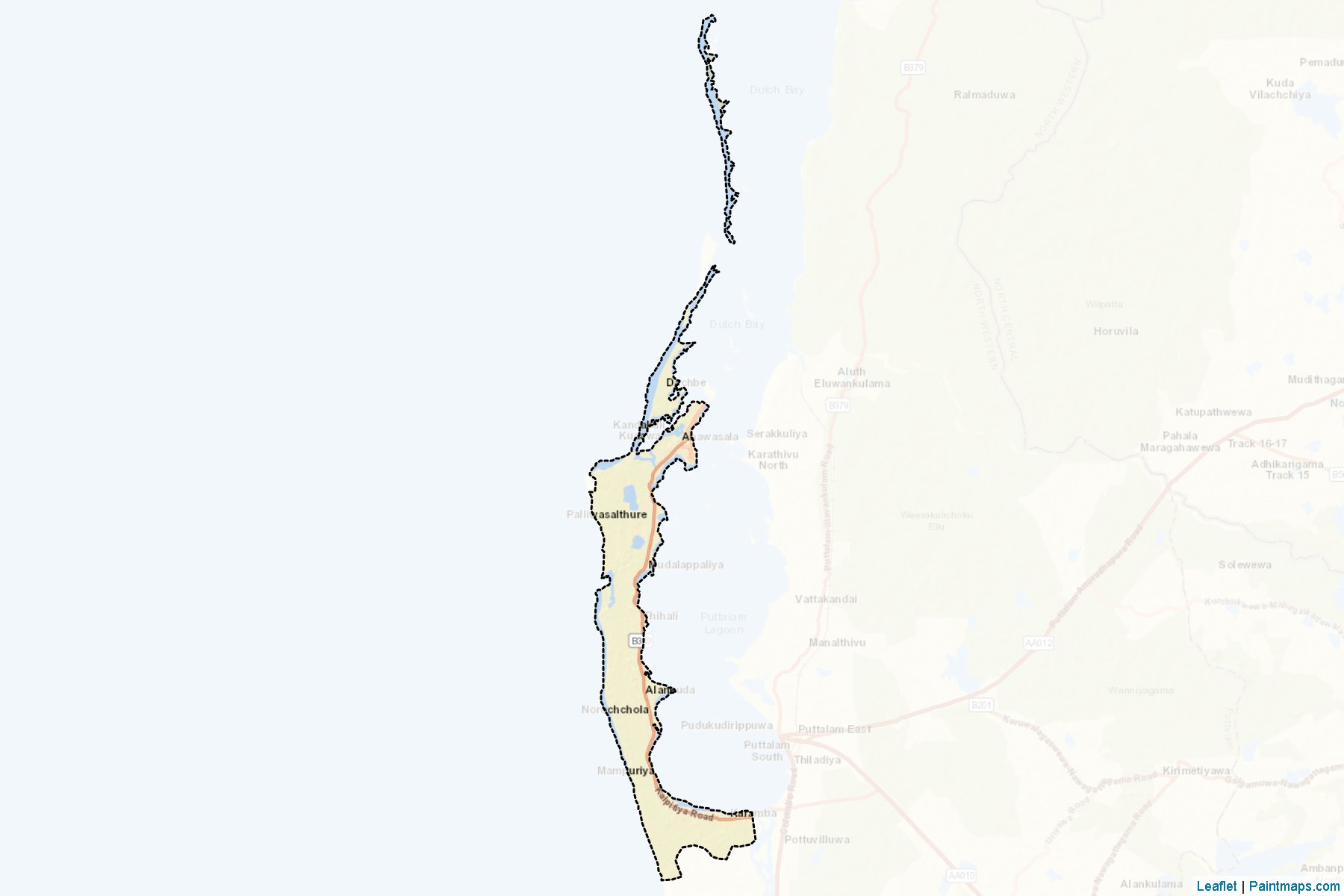 Muestras de recorte de mapas Kalpitiya (Puttalama)-2