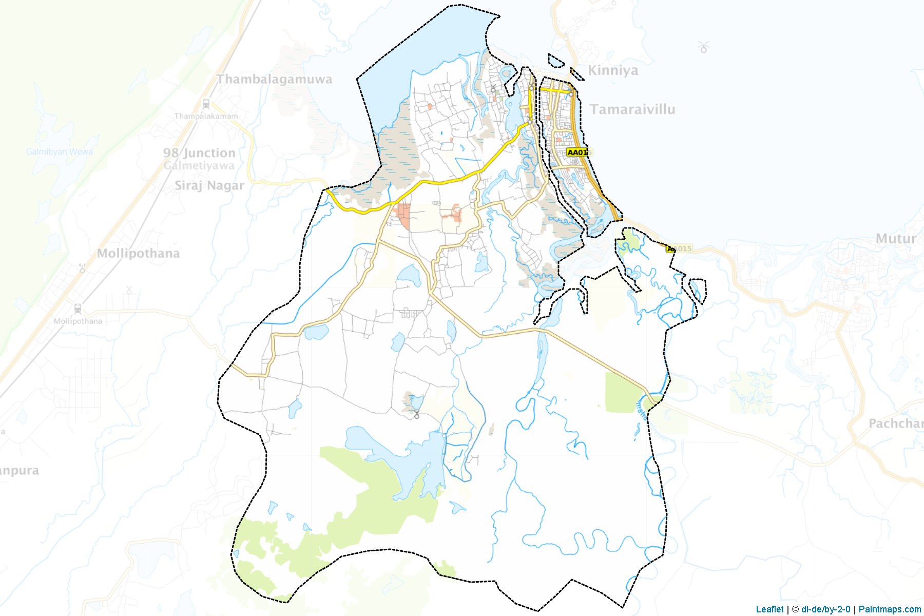 Kinniya (Trincomalee) Map Cropping Samples-1