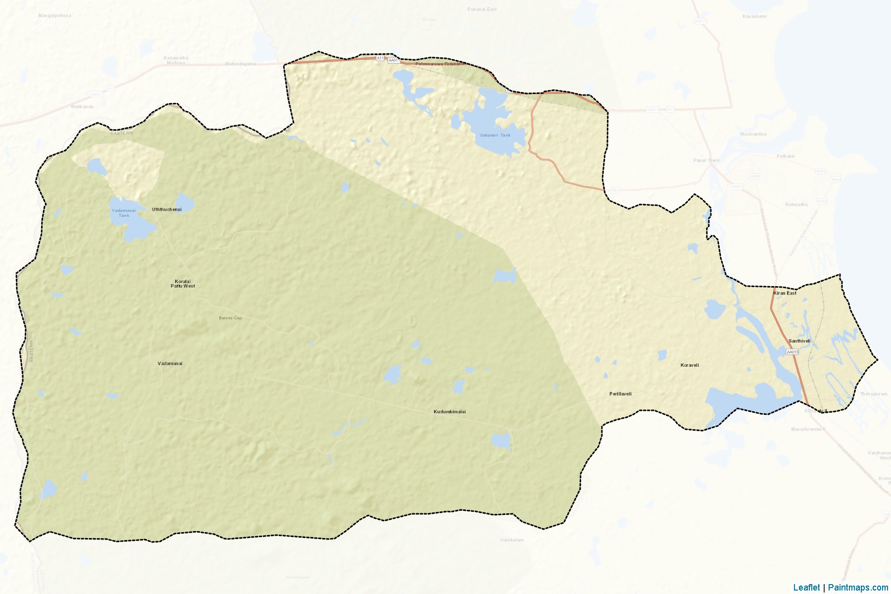 Koralai Pattu South (Batticaloa) Map Cropping Samples-2