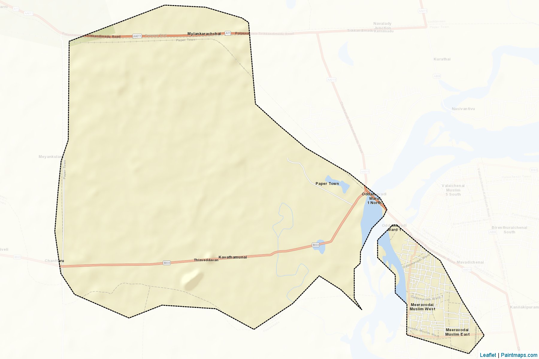 Koralai Pattu West (Batticaloa) Map Cropping Samples-2