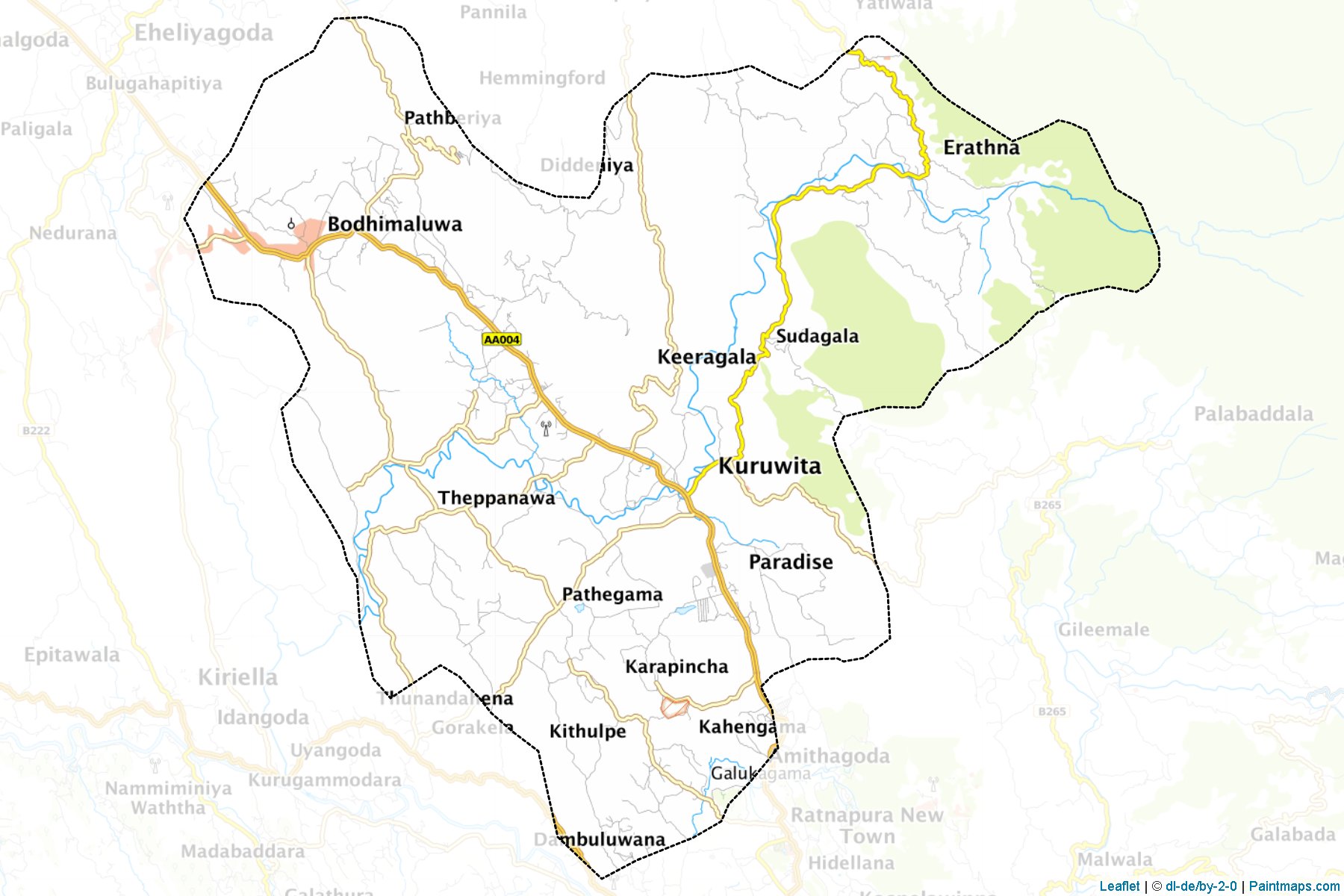 Muestras de recorte de mapas Kuruvita (Ratnapura)-1