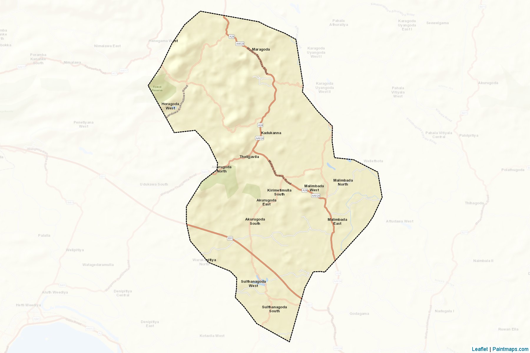 Muestras de recorte de mapas Malimbada (Mātara)-2