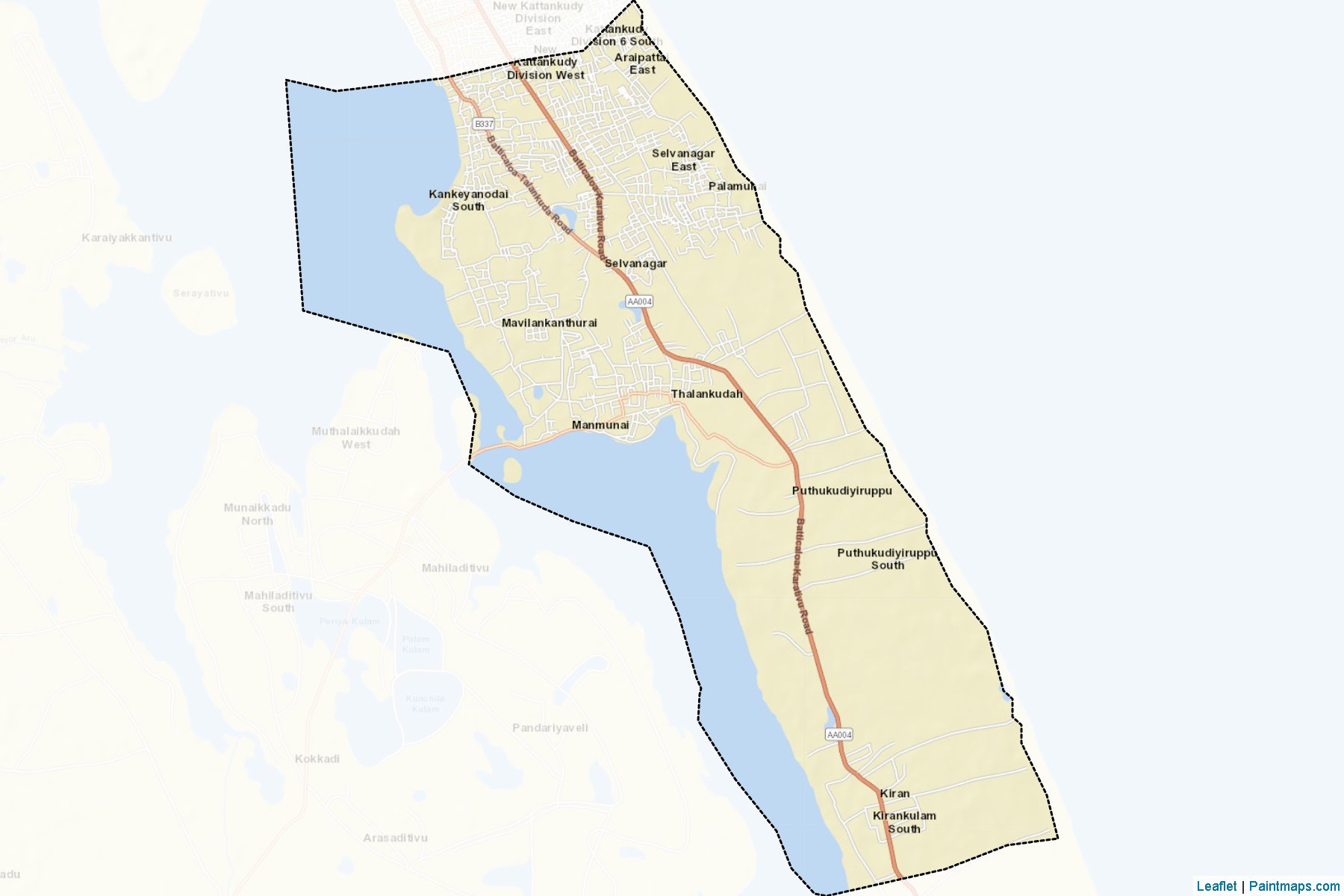 Manmunai Pattu (Batticaloa) Map Cropping Samples-2