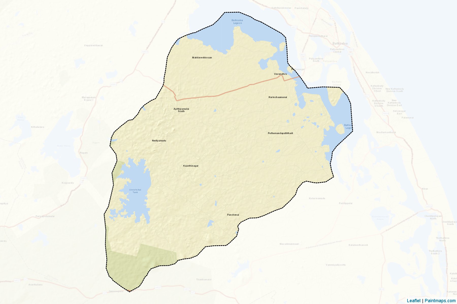 Manmunai West (Batticaloa) Map Cropping Samples-2