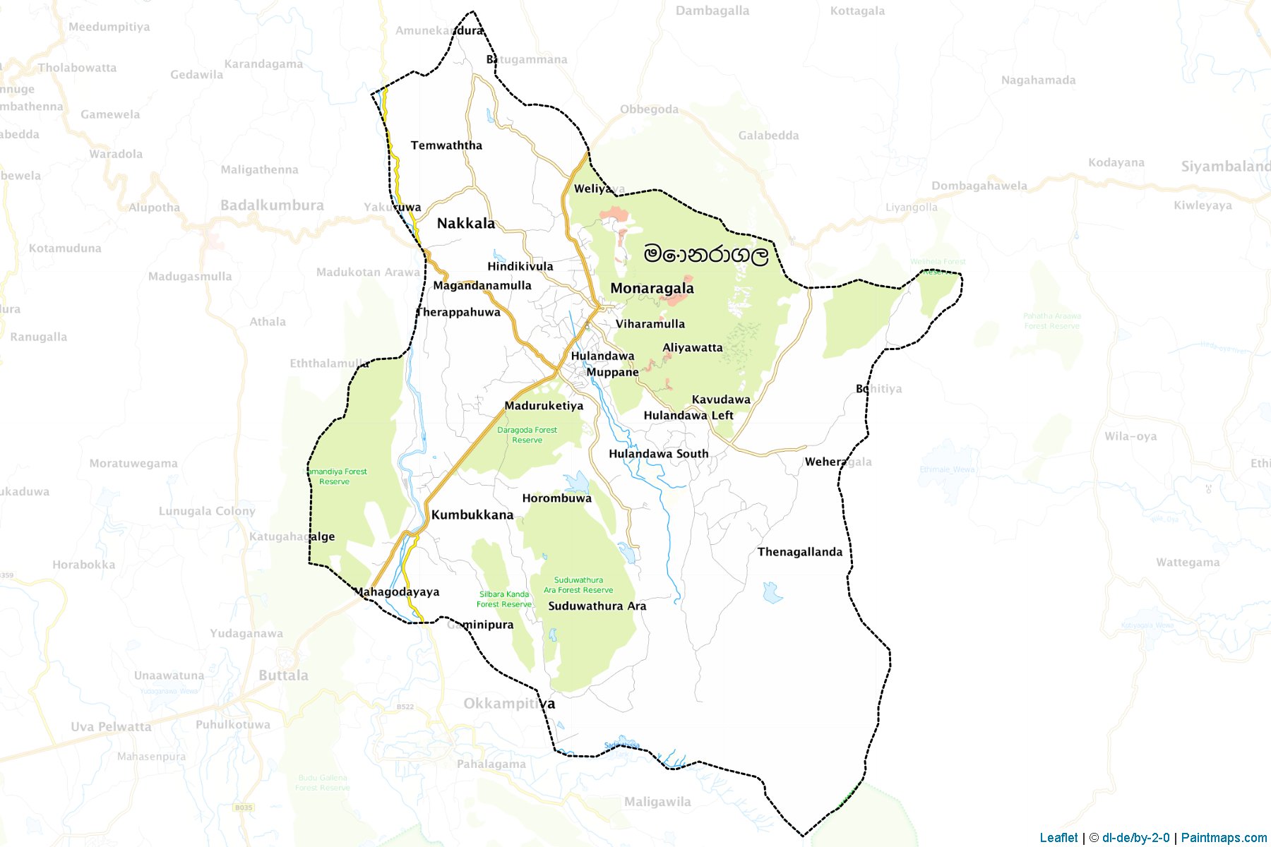 Moneragala (Moneragala) Map Cropping Samples-1