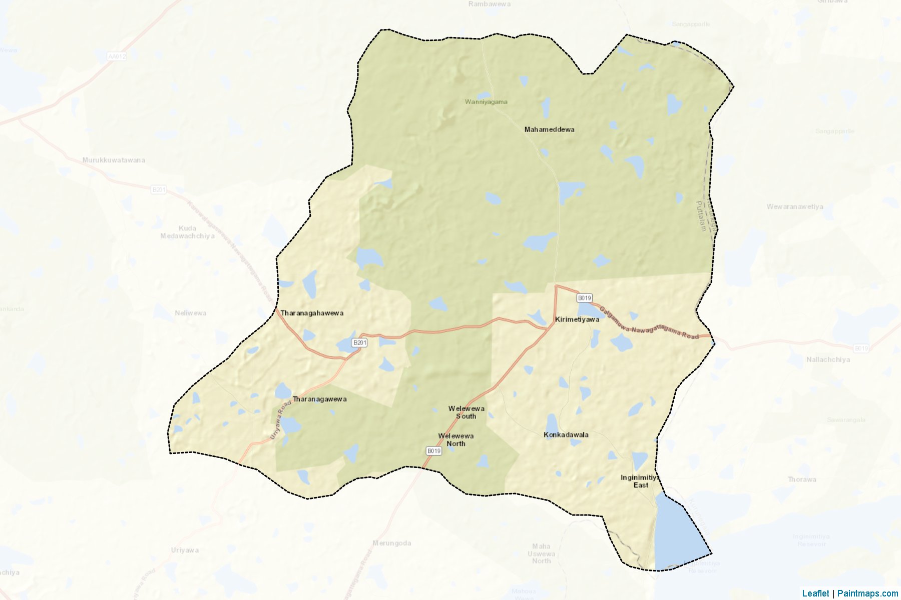 Muestras de recorte de mapas Nawagattegama (Puttalama)-2