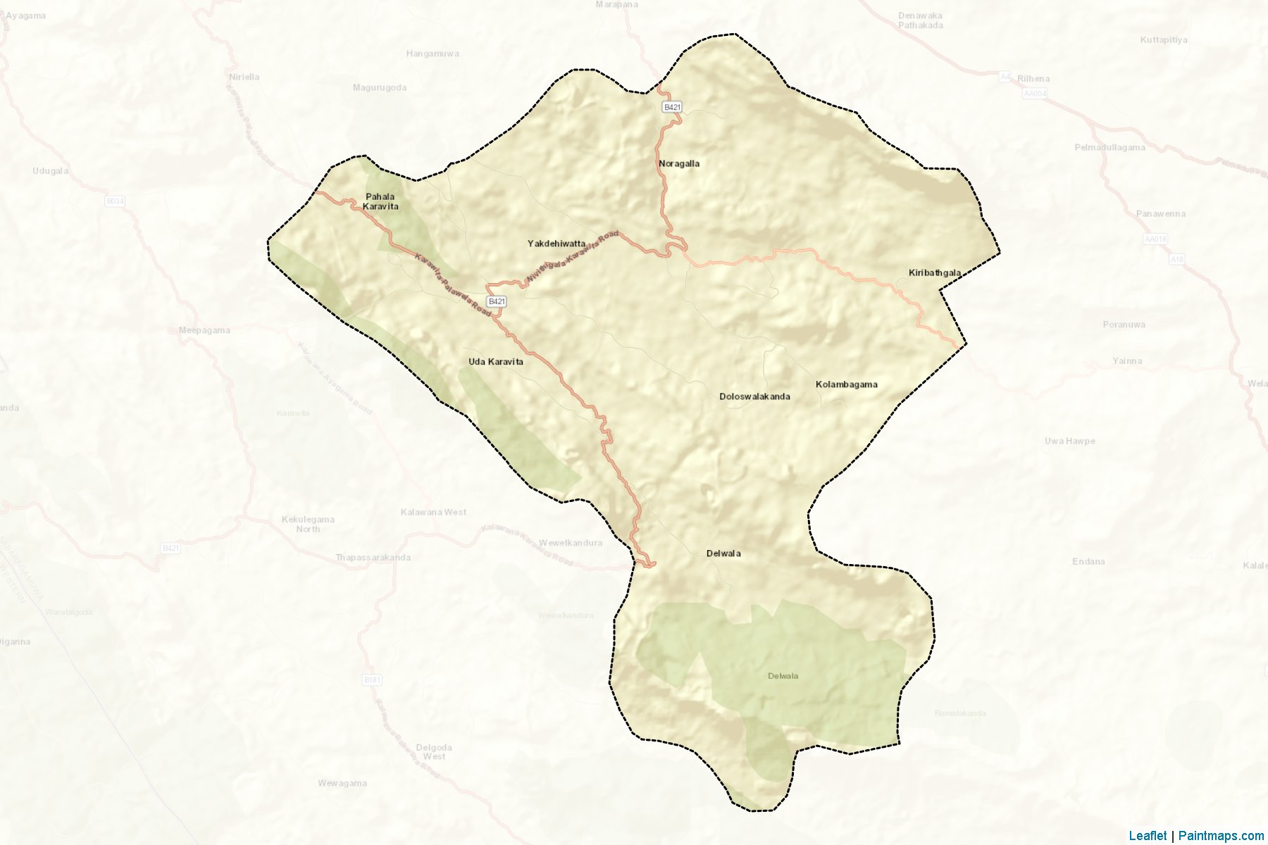 Muestras de recorte de mapas Nivithigala (Ratnapura)-2