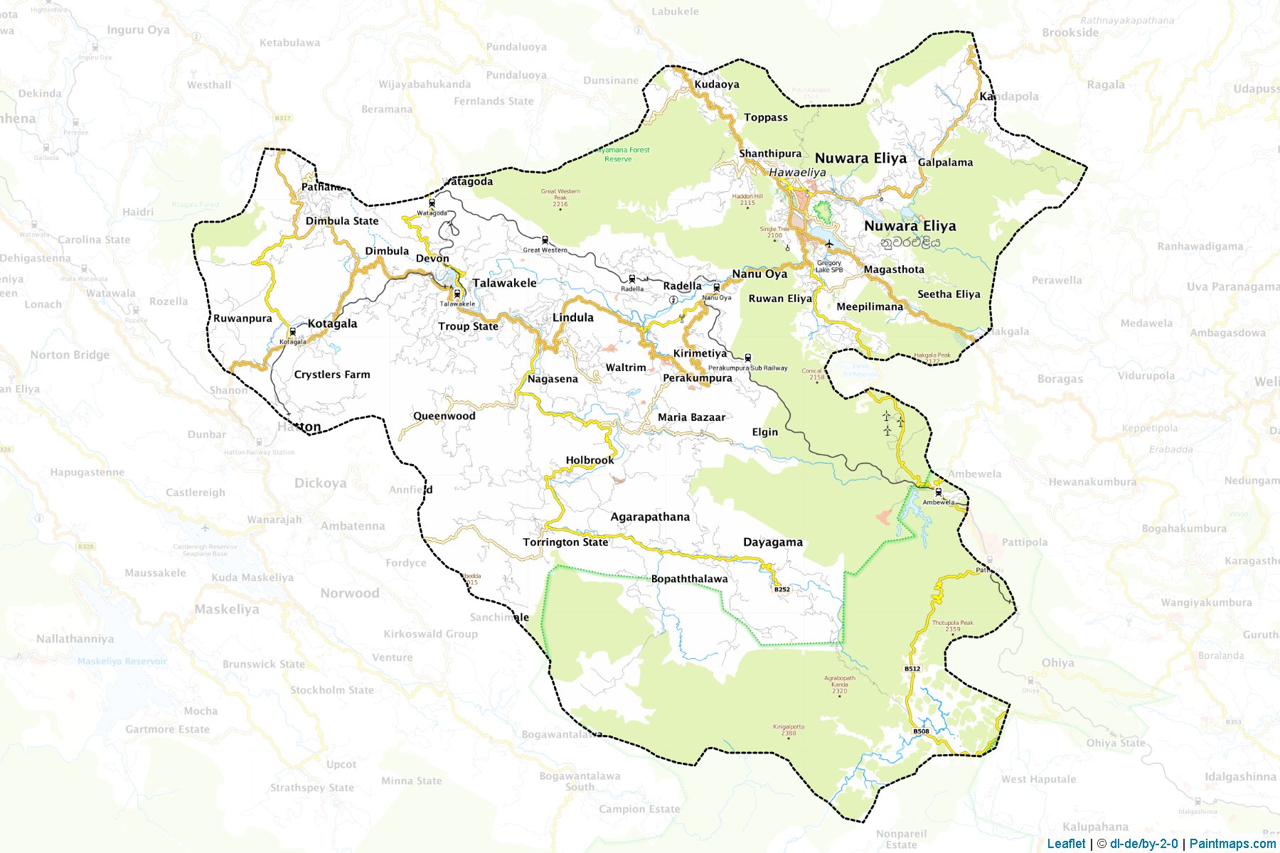 Nuwara Eliya (Nuwara Eliya) Map Cropping Samples-1