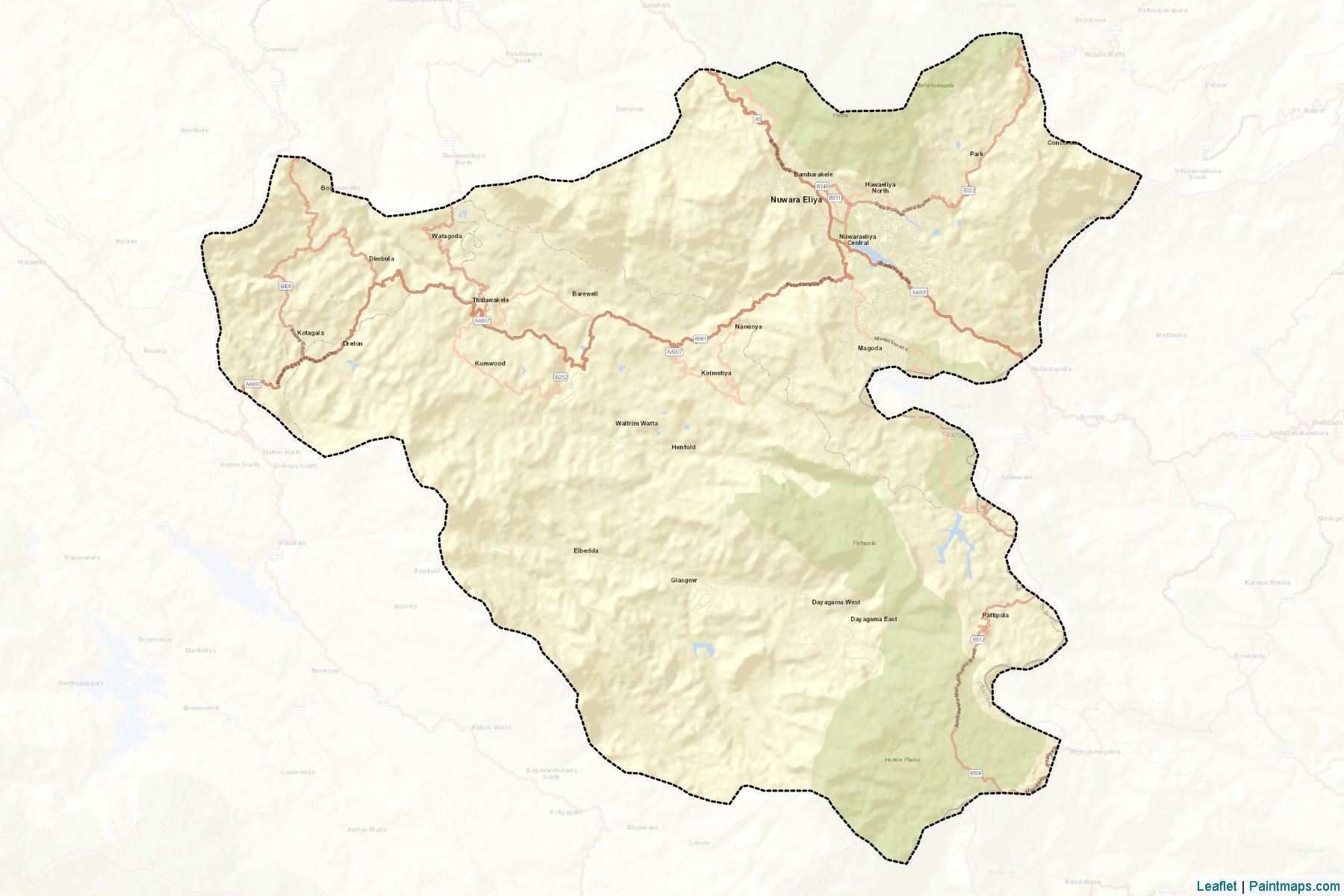 Nuwara Eliya (Nuwara Eliya) Map Cropping Samples-2